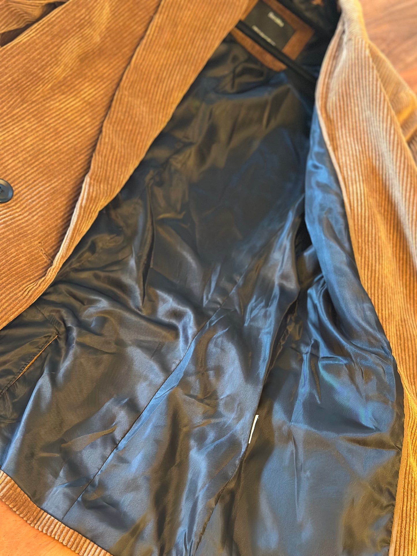 Blazer en velours côtelé camel T.34