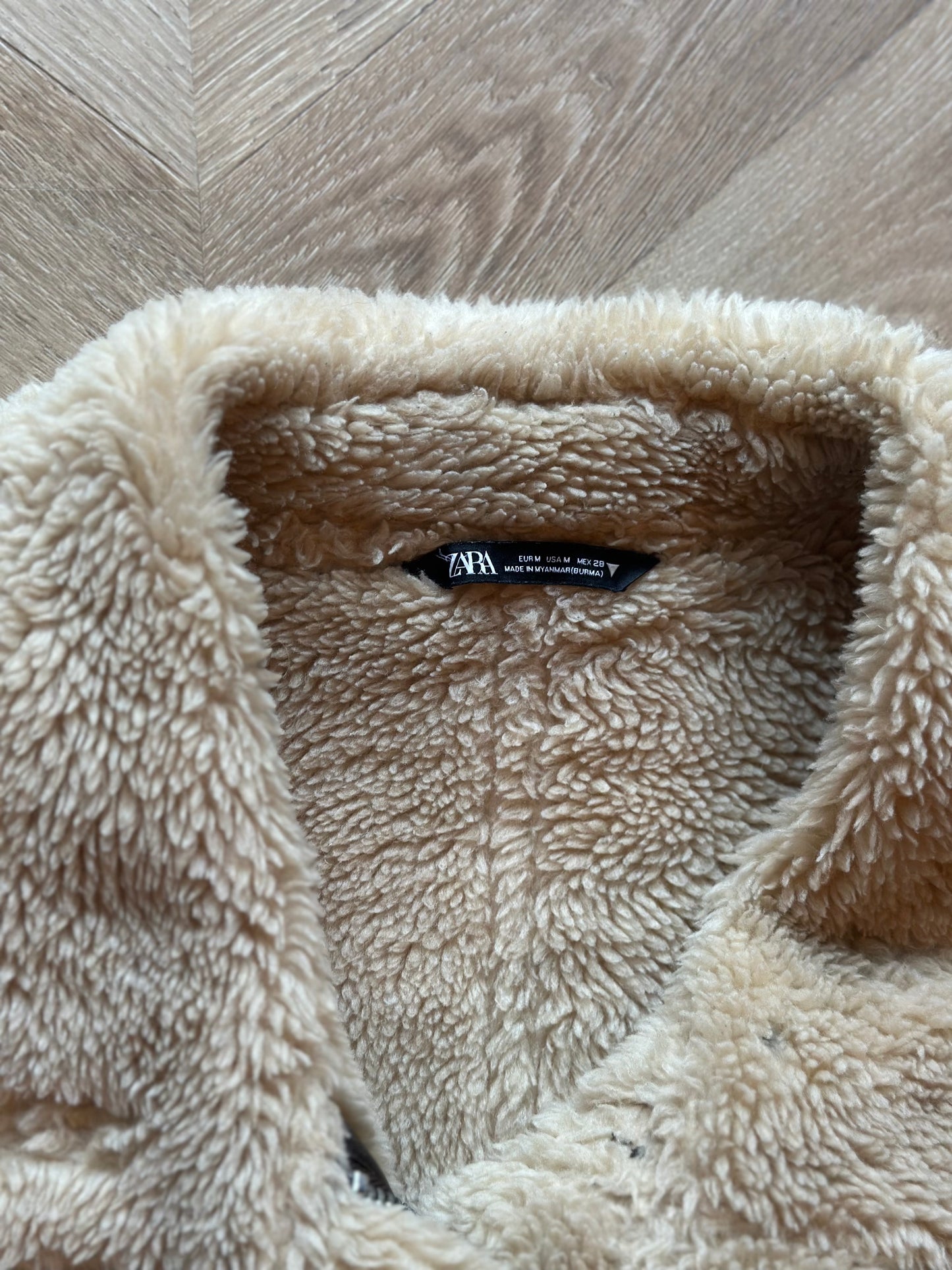 Blouson aviateur marron doublé effet mouton T.38