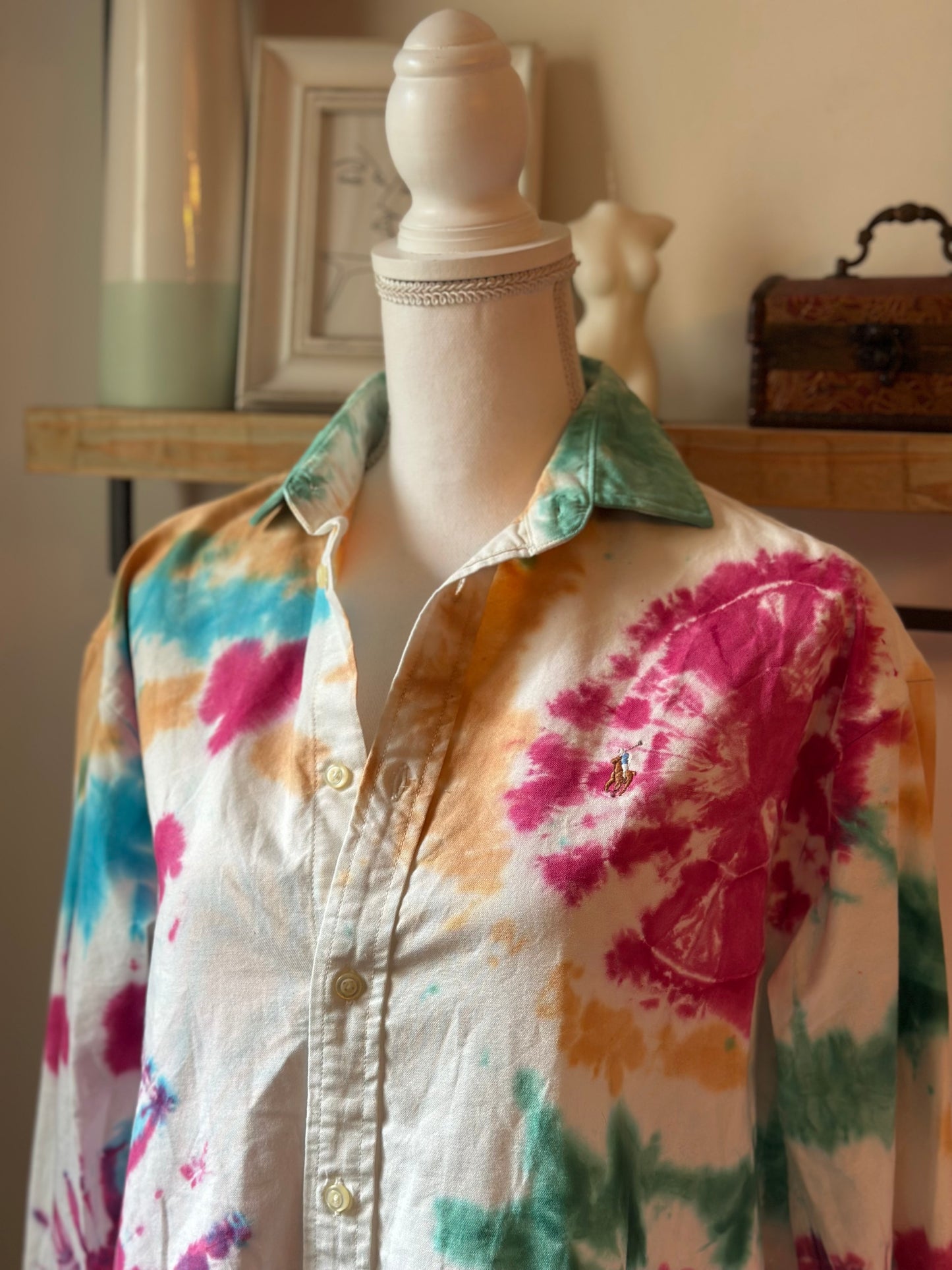 Chemise unisexe tie and dye multicolore T.40/42