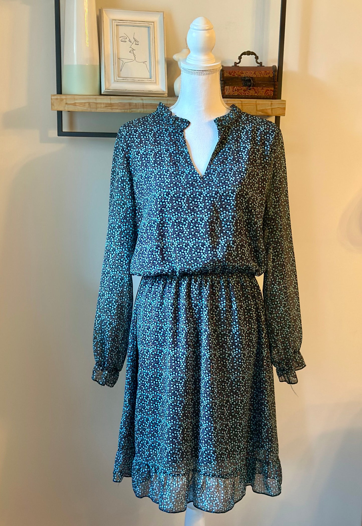 Robe imprimée, fabriquée en France T.40/42