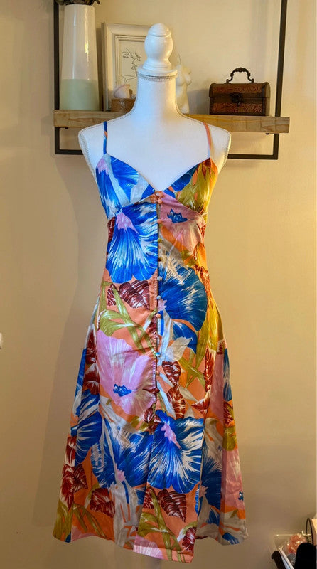 Robe dos nu imprimé fleuri T.34/36