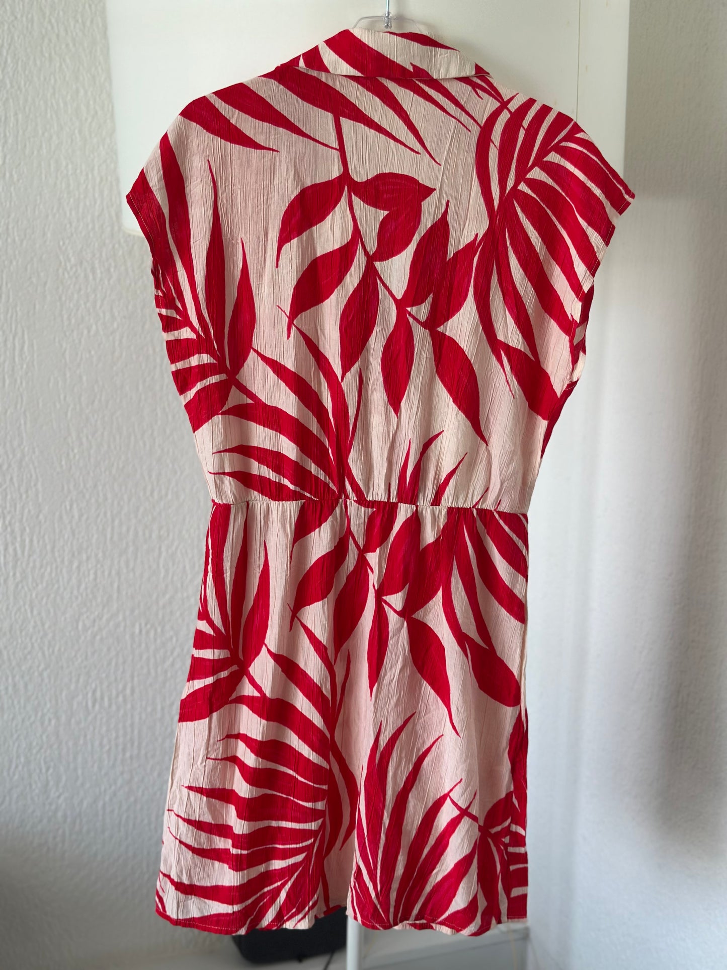Robe midi fleurie rose T.36