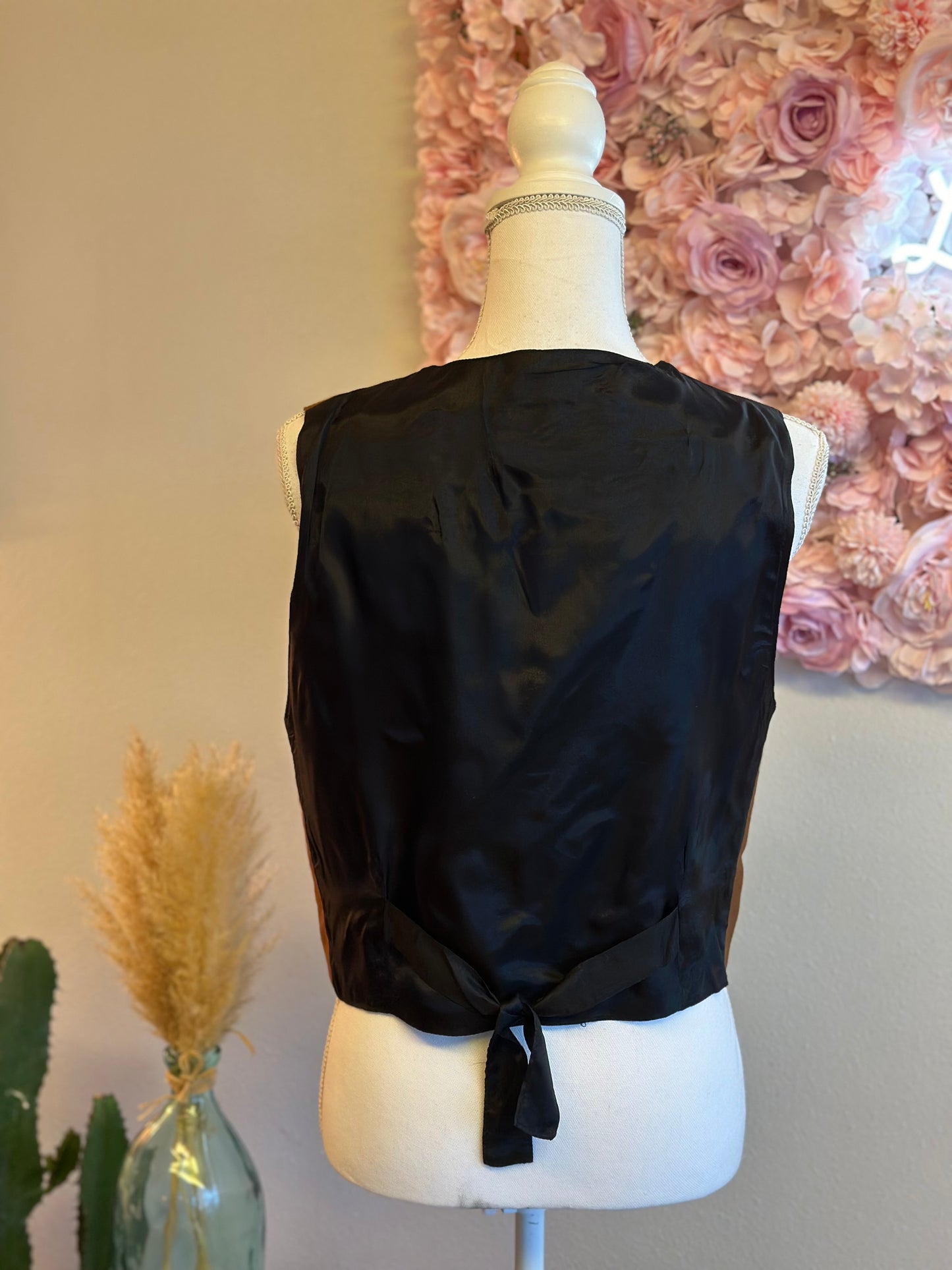 Gilet veston sans manches vintage, fabriqué en France, T.36/38