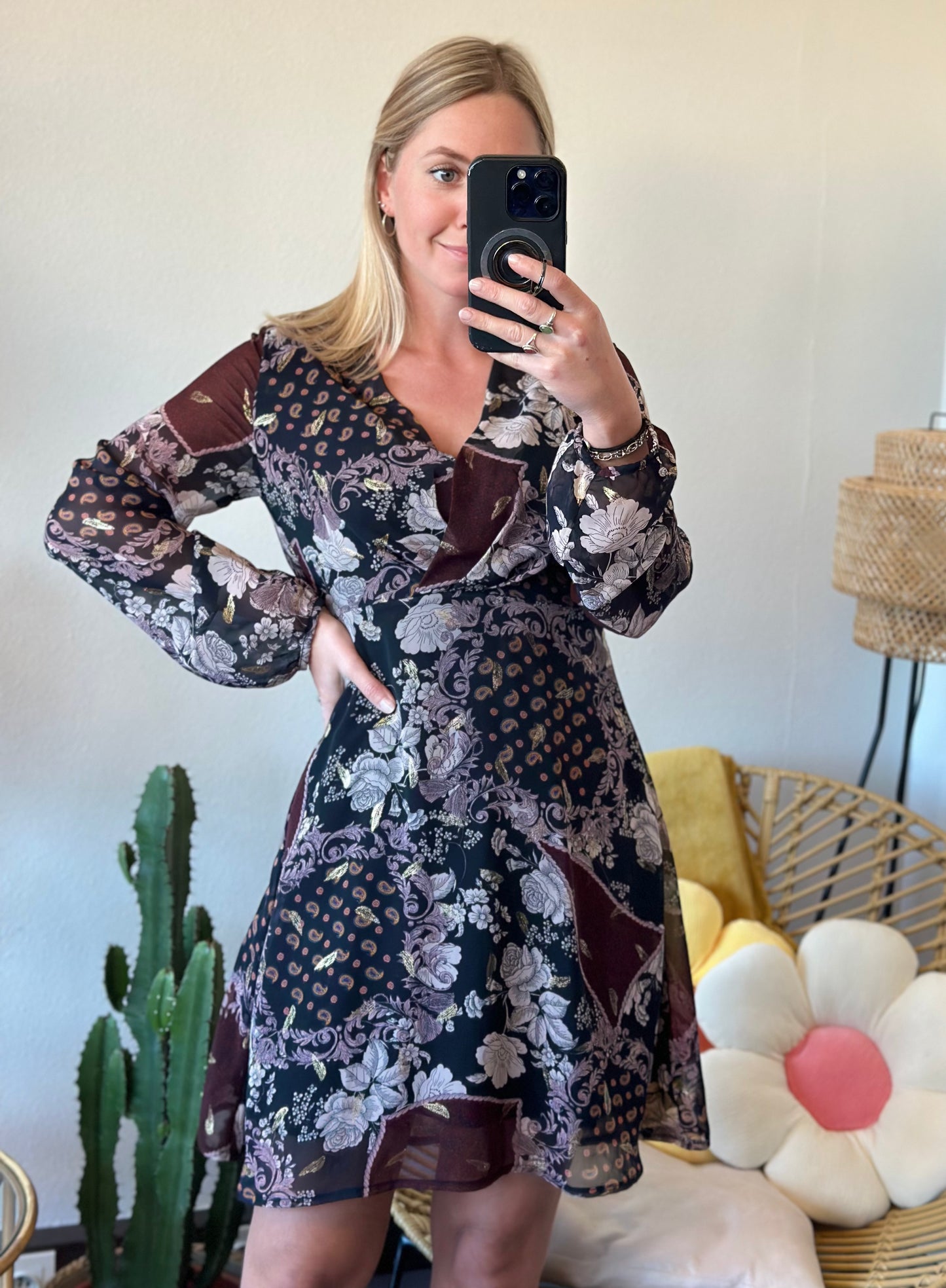 Robe à motifs floraux et paisley T.34