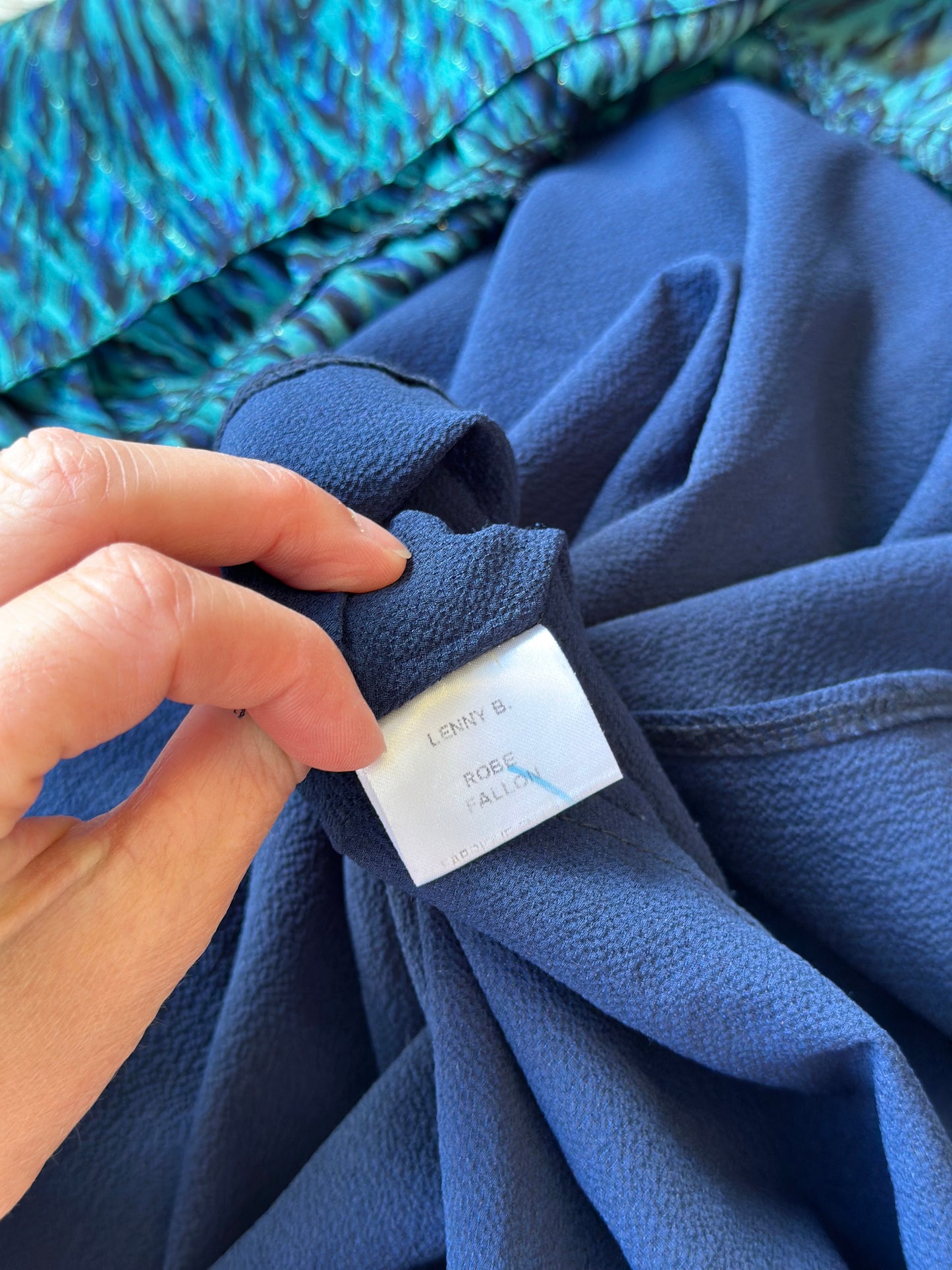 Robe d’été fluide à motifs bleus, T.36