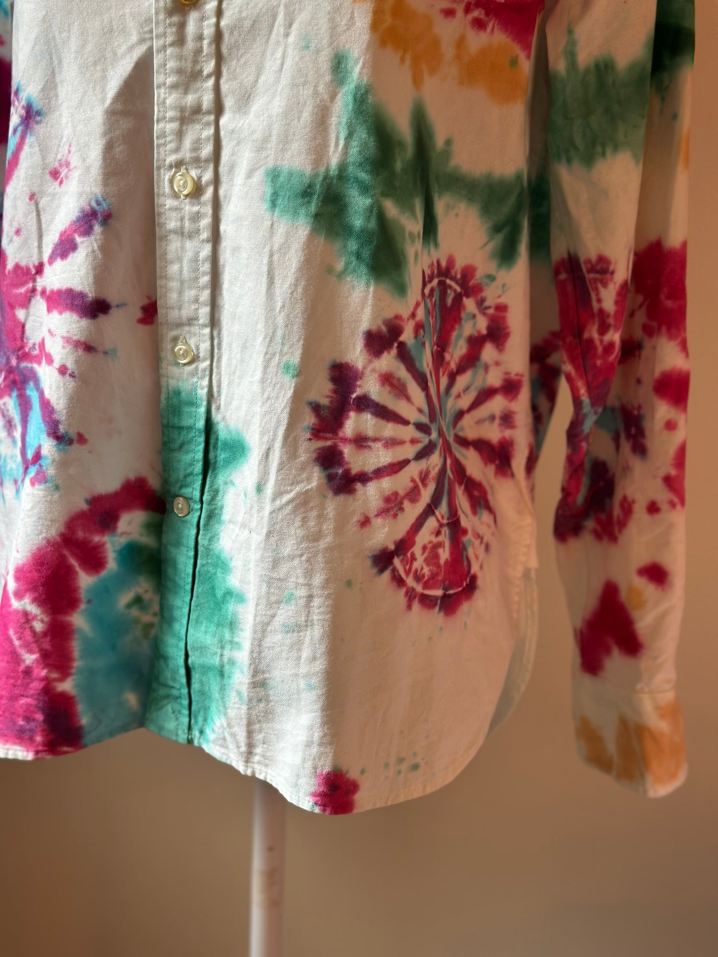 Chemise unisexe tie and dye multicolore T.40/42
