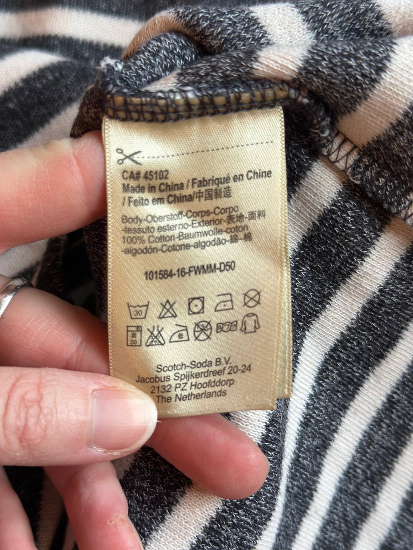 Pull marinière rayé en coton T.38