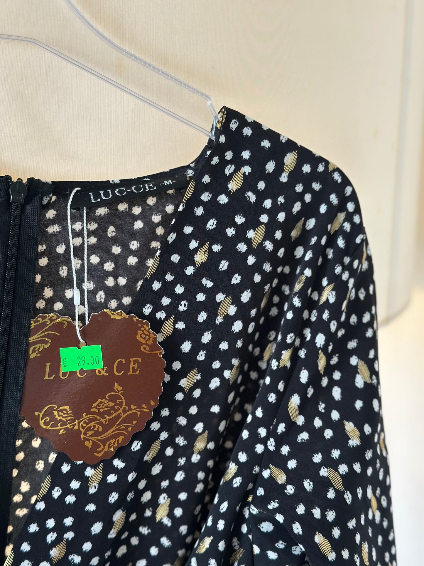 Combishort noir à pois dorés neuve T.34