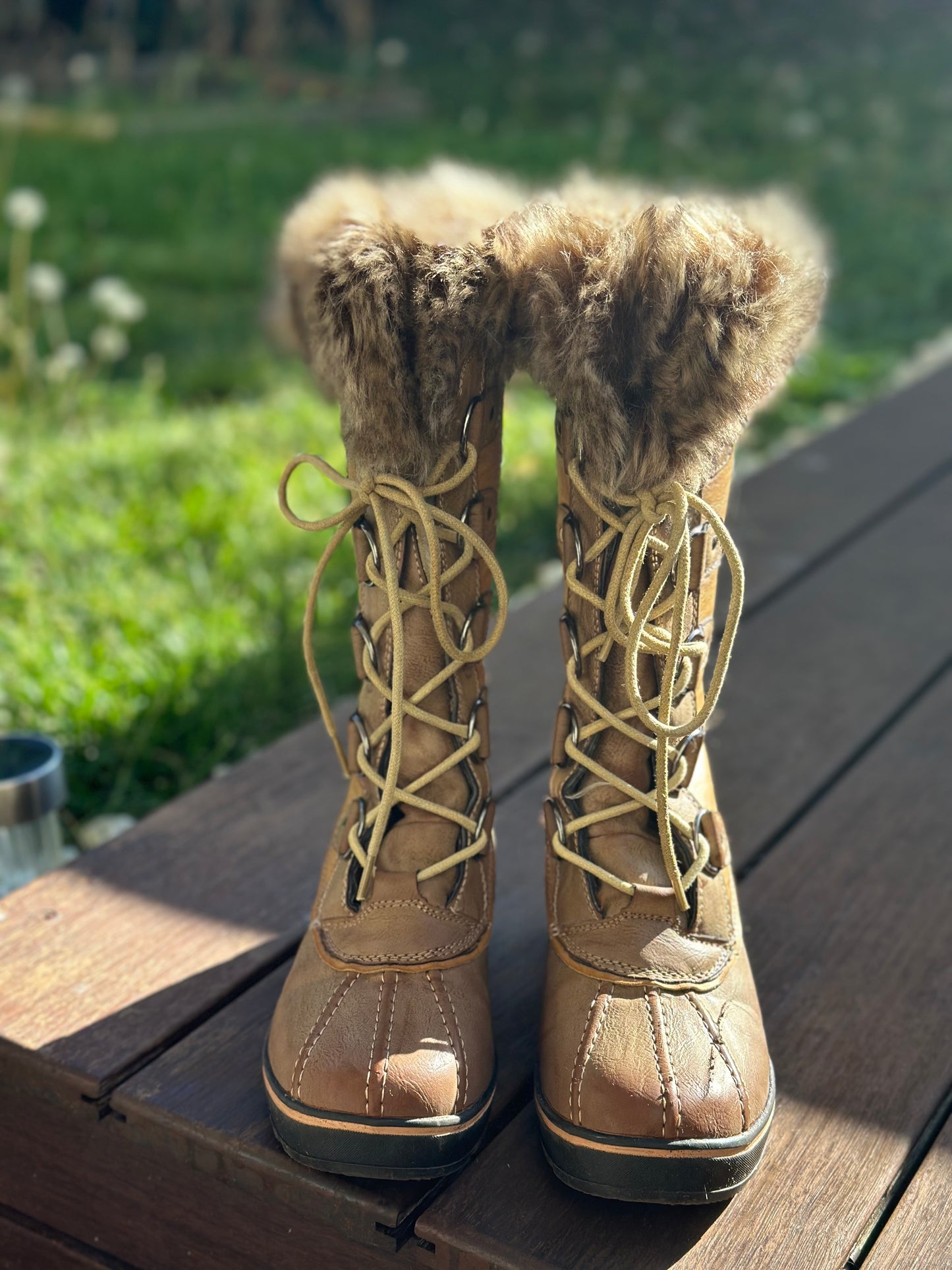 Bottes de neige fourrées, modèle Beverly, couleur brun, T.36