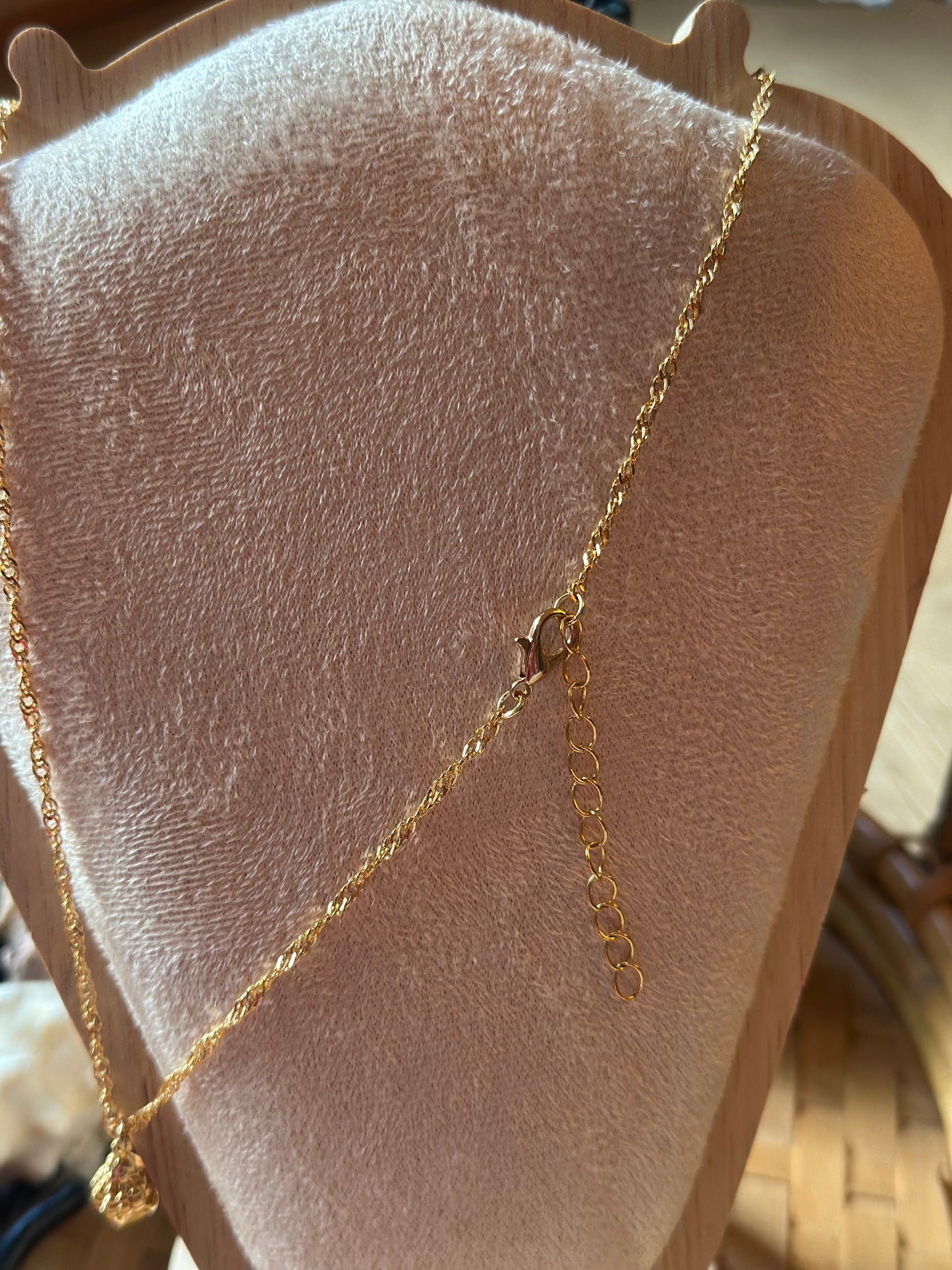Collier coquillage doré – Chaîne torsadée en acier inoxydable