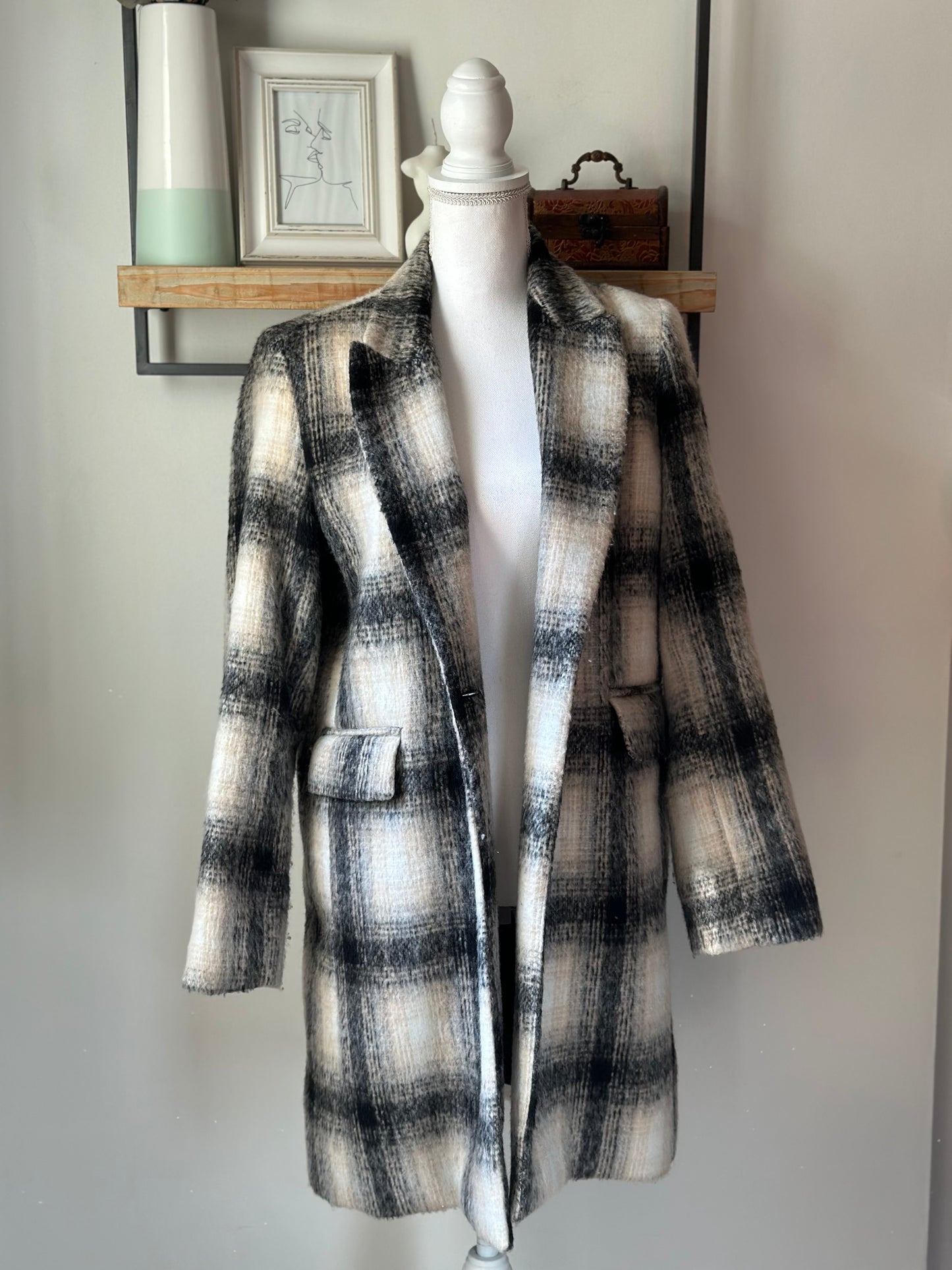 Manteau en laine beige modèle Lamar T.38