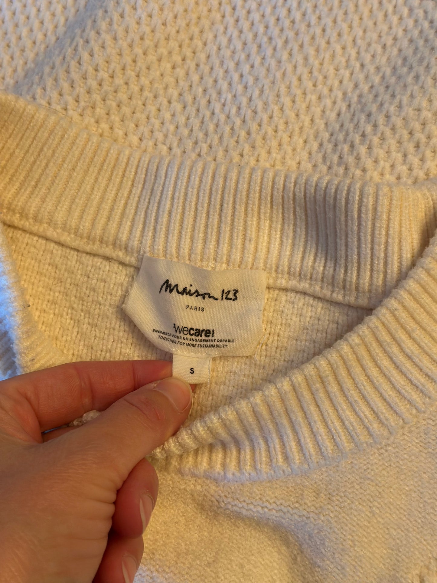 Pull torsadé ivoire T.36