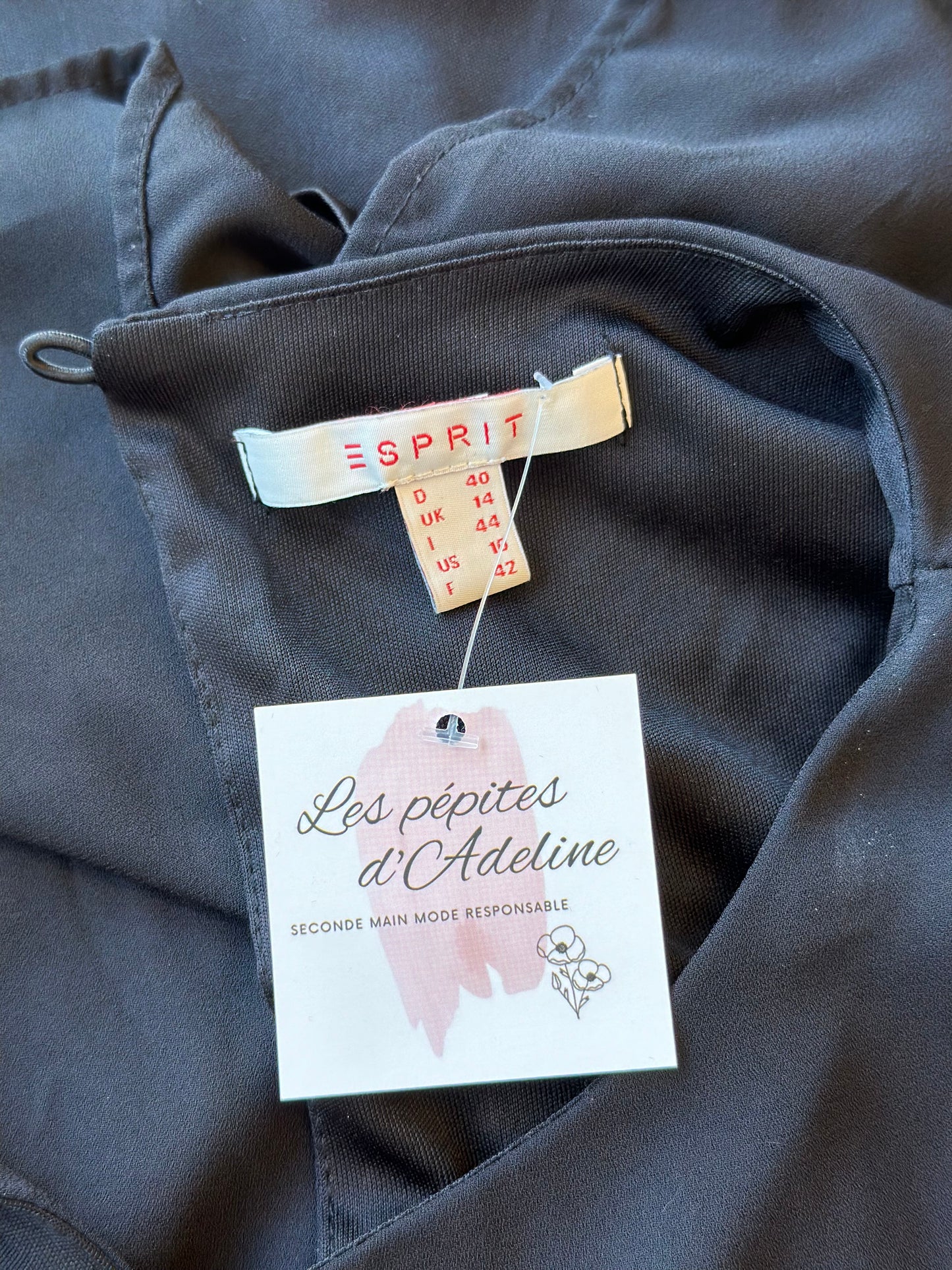 Robe noire en toile T.40