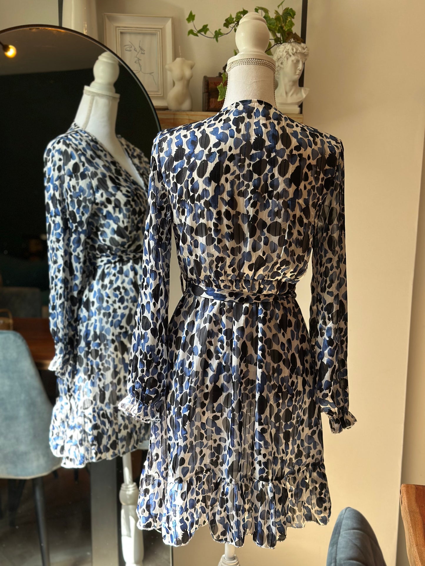 Robe imprimé léopard bleu T.36
