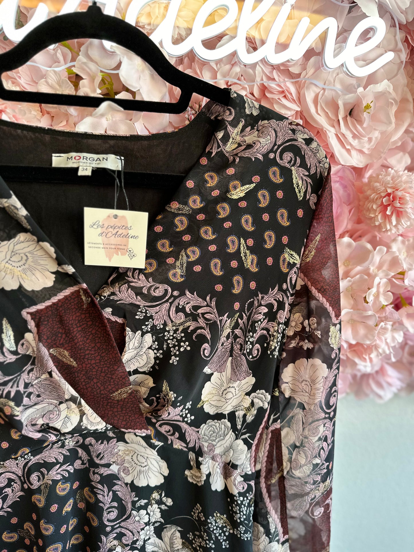 Robe à motifs floraux et paisley T.34
