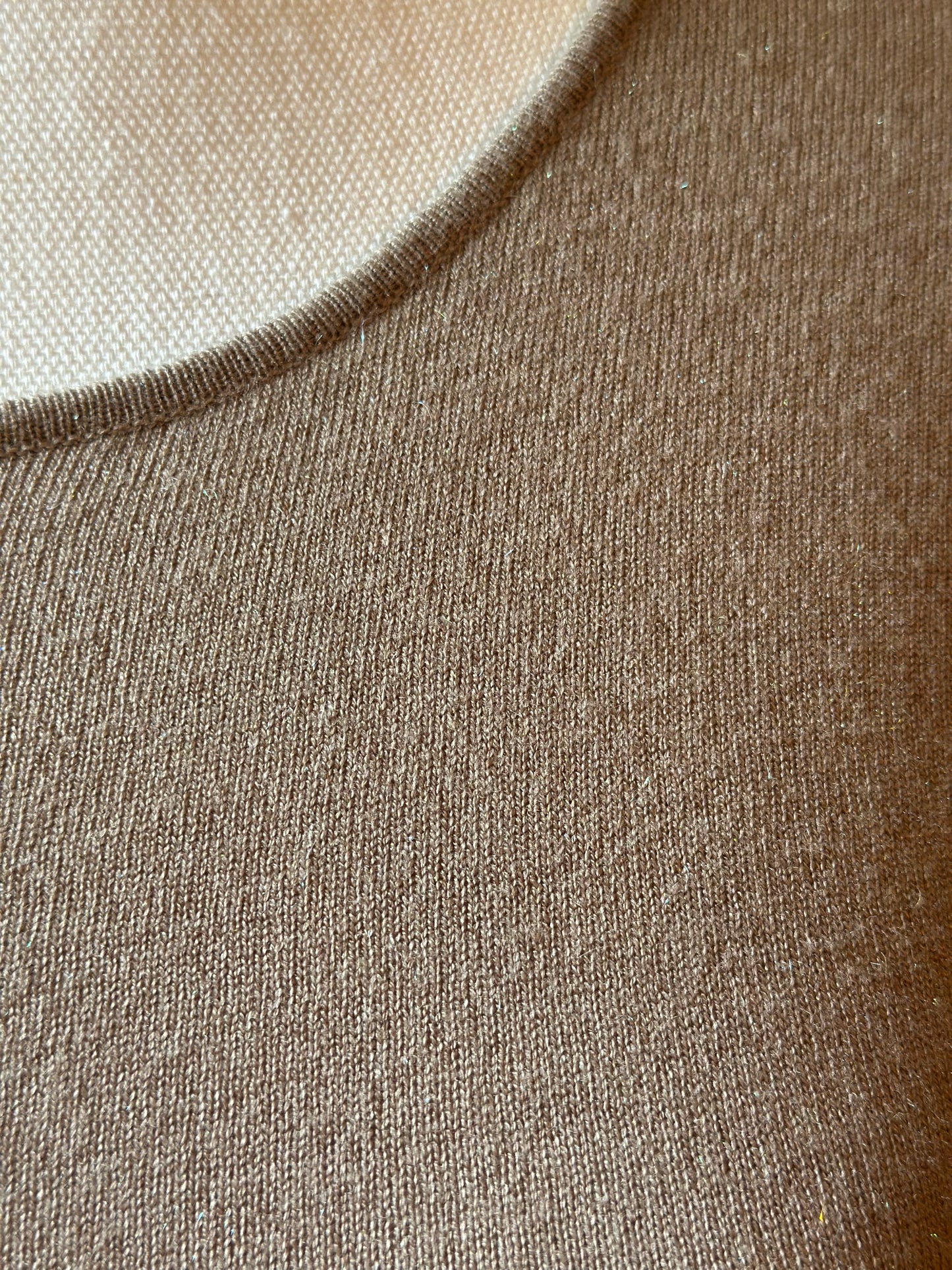 Pull fin beige argenté T.36