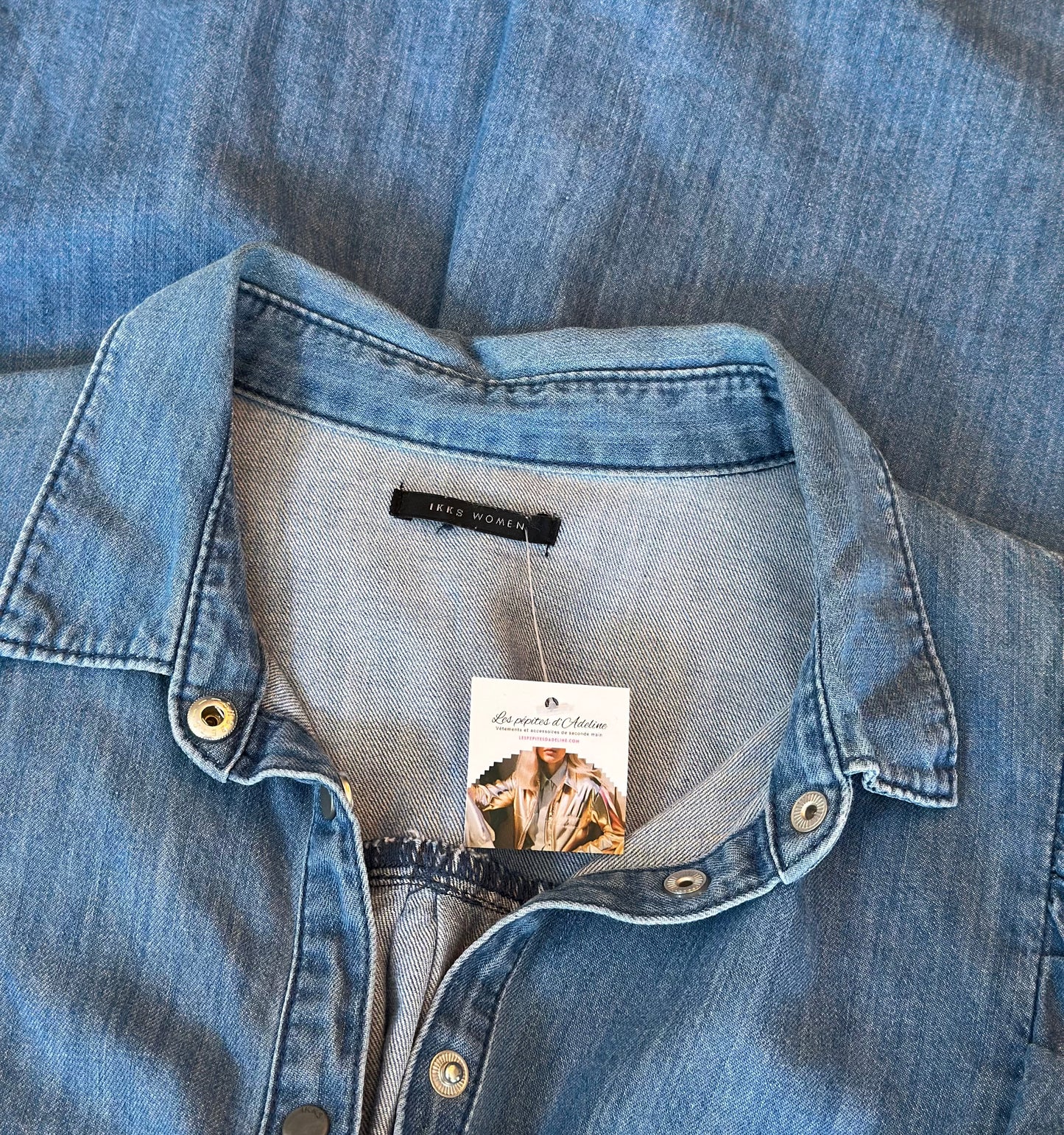 Chemise en jean bicolore T.34