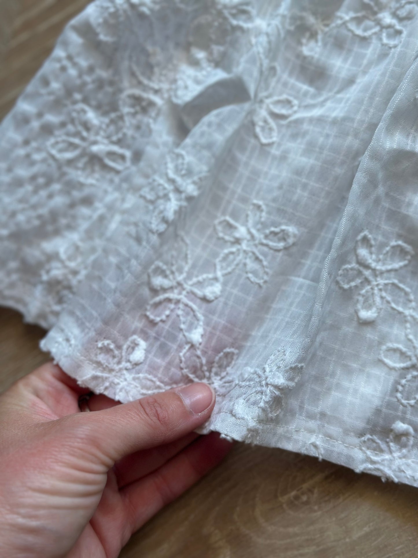Top bustier broderie florale blanc neuf T.34/36