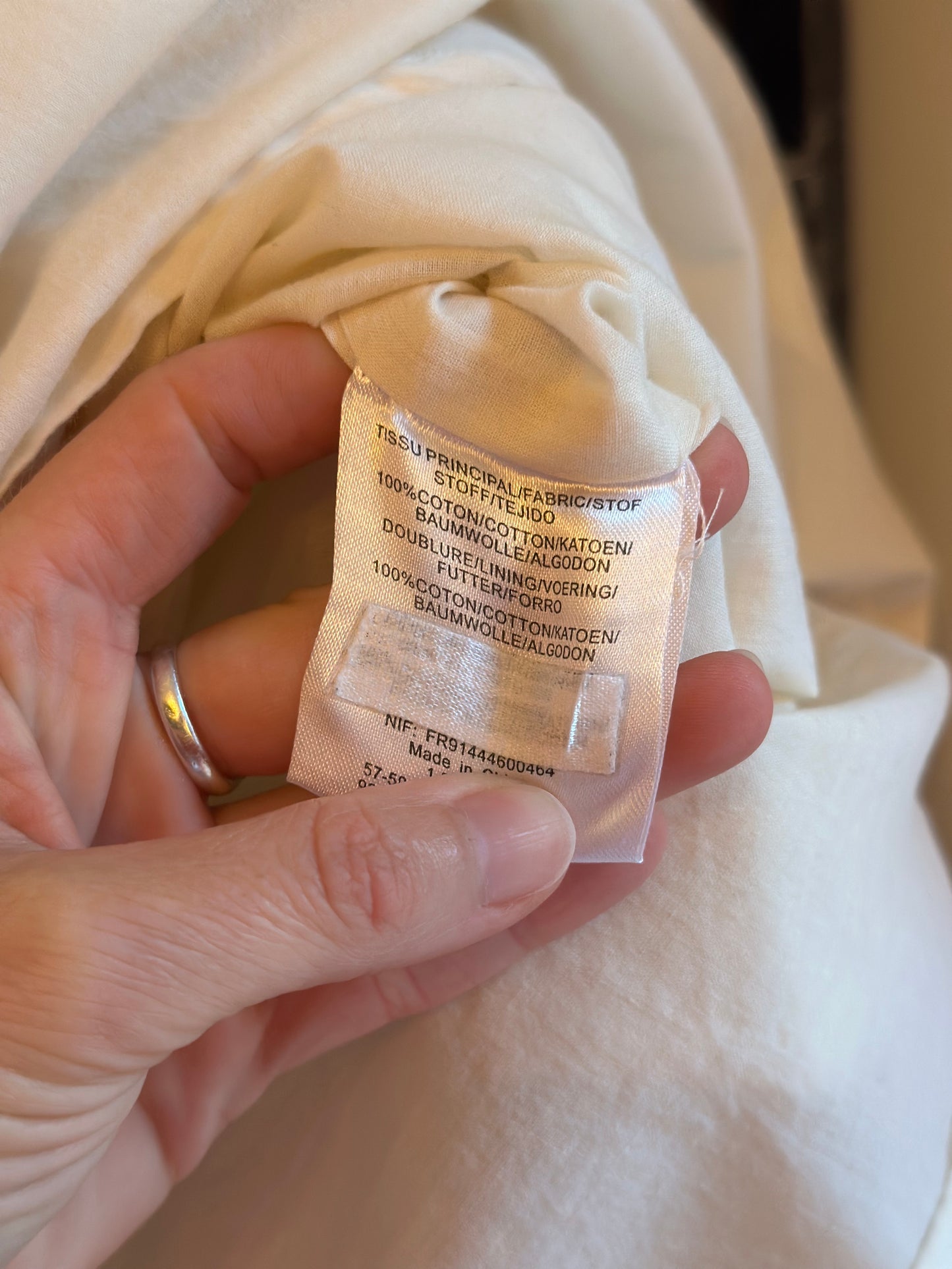 Robe ajourée blanc crème T.36