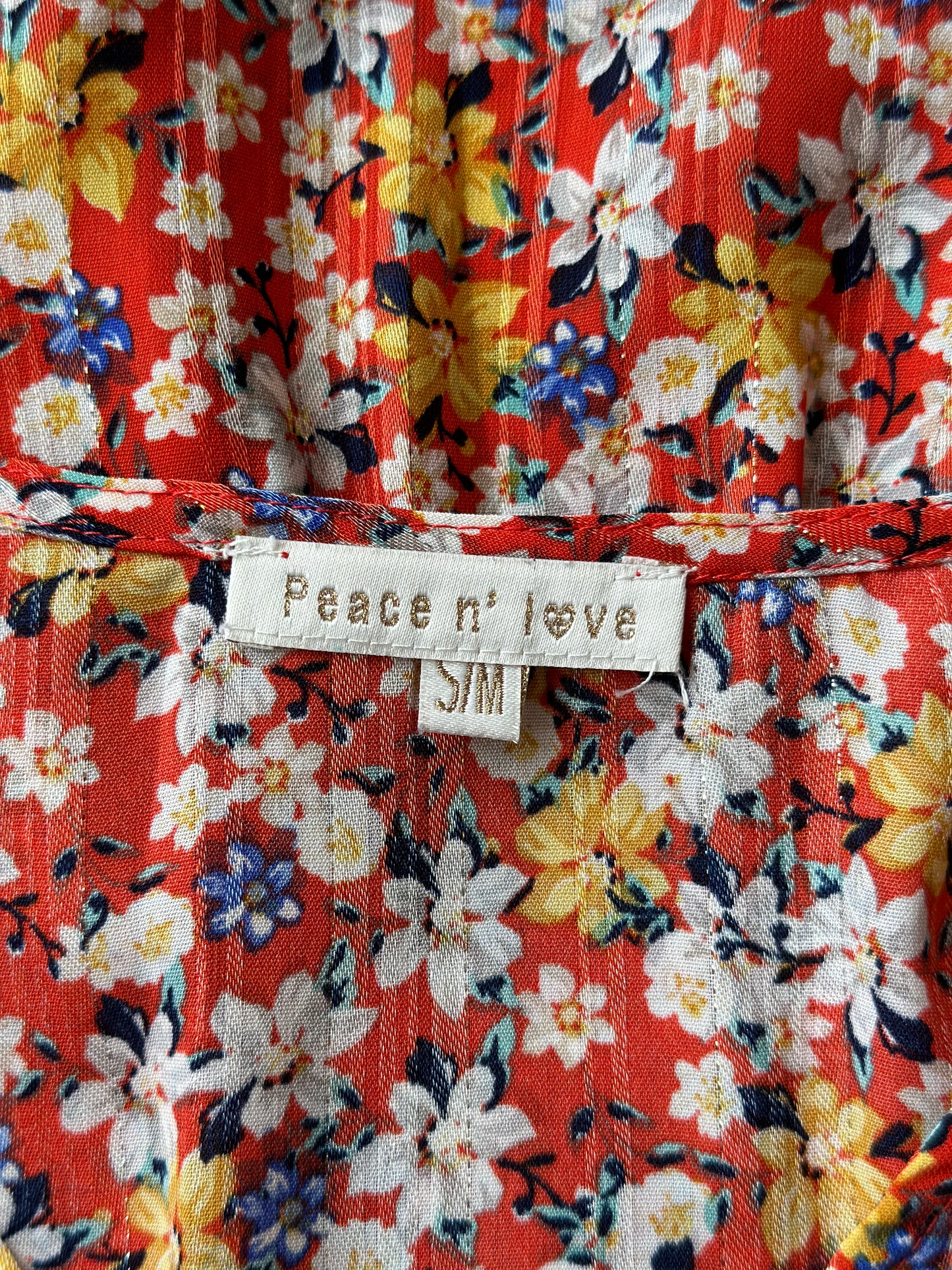 Blouse d'été à coupe fluide motifs fleuris colorés, T.36/38
