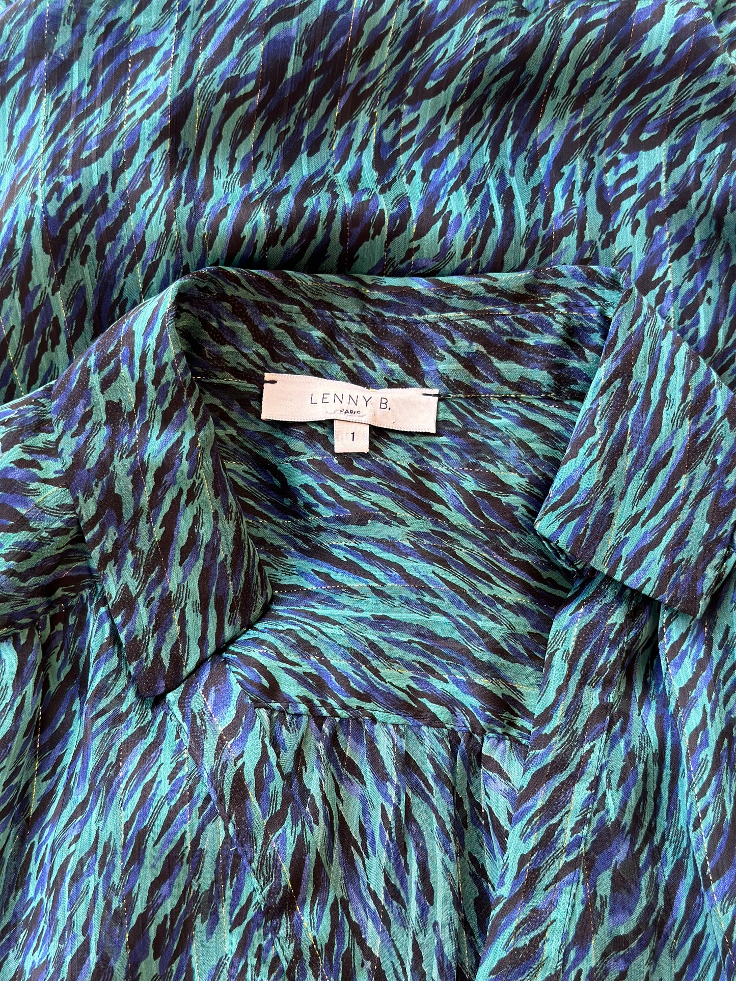 Robe d’été fluide à motifs bleus, T.36