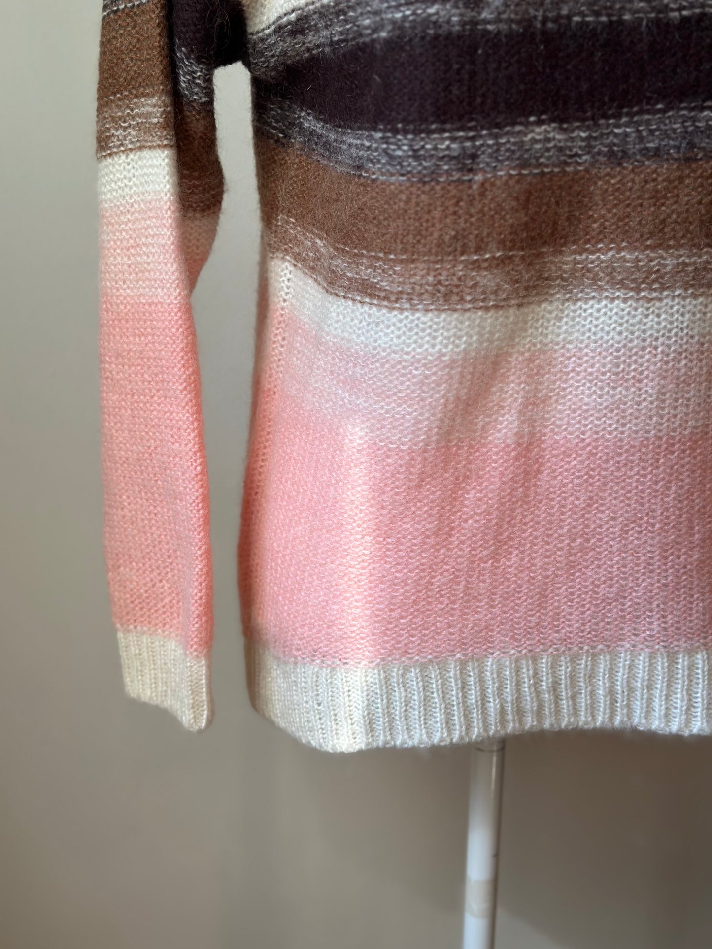 Pull rayé laine et mohair T.36