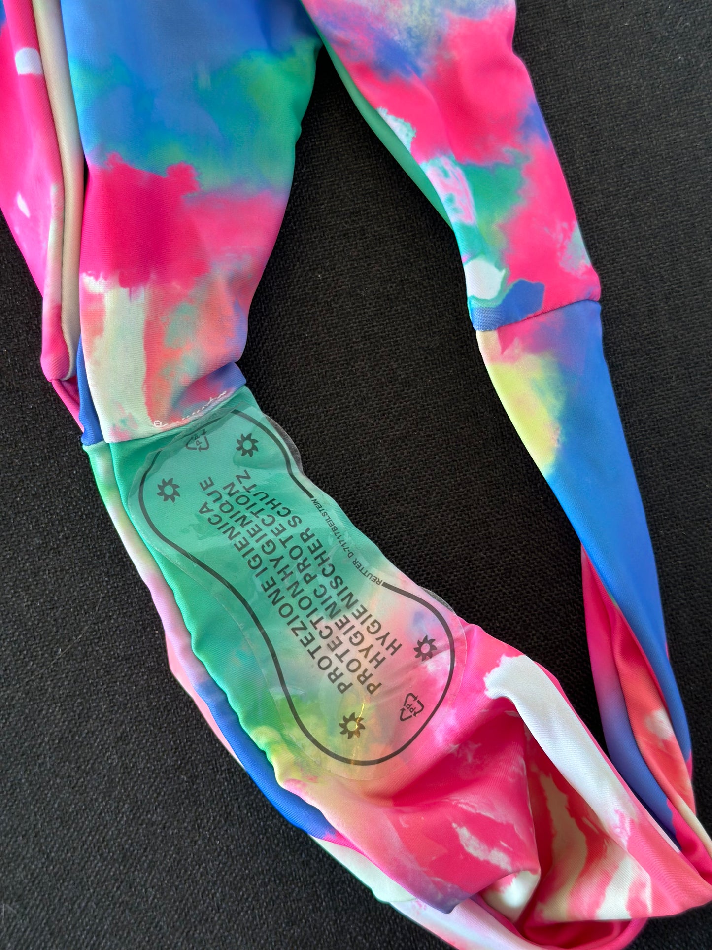 Maillot de bain 2 pièces motif galaxie multicolore T.36