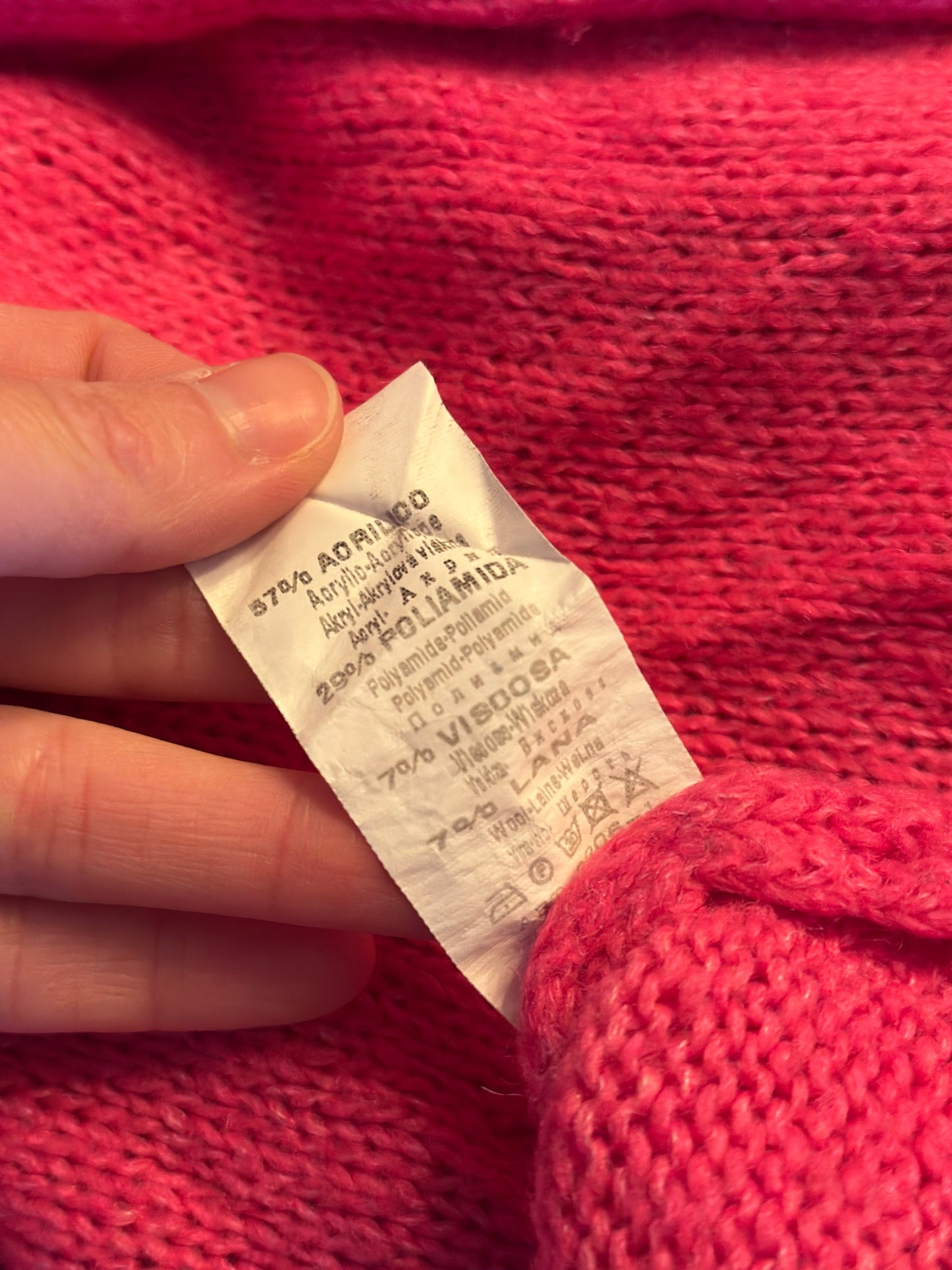 Pull rose en maille lainé T.U