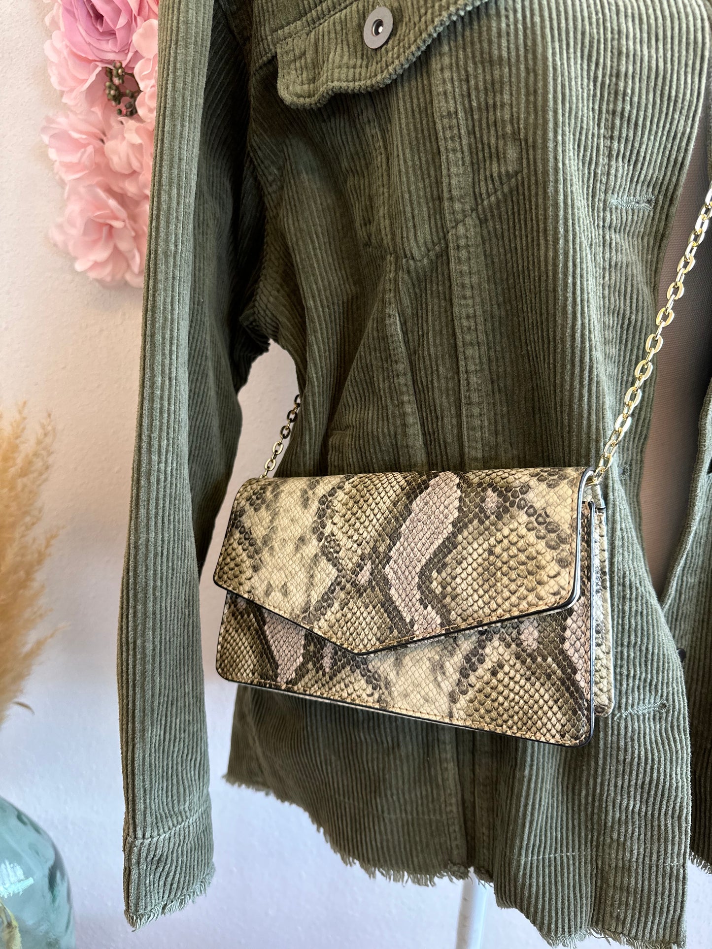 Sac bandoulière en simili cuir imprimé serpent neuf