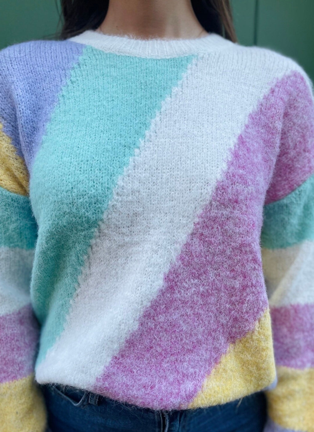 Pull en maille colorée tout doux taille unique