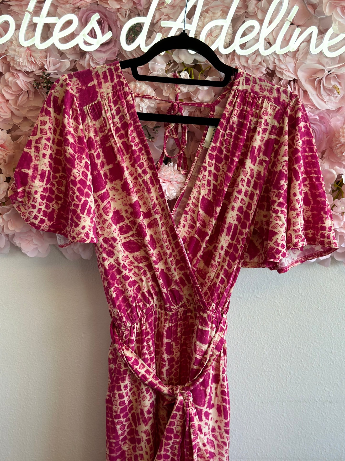 Combinaison imprimée tie and dye rose modèle Jude T.36