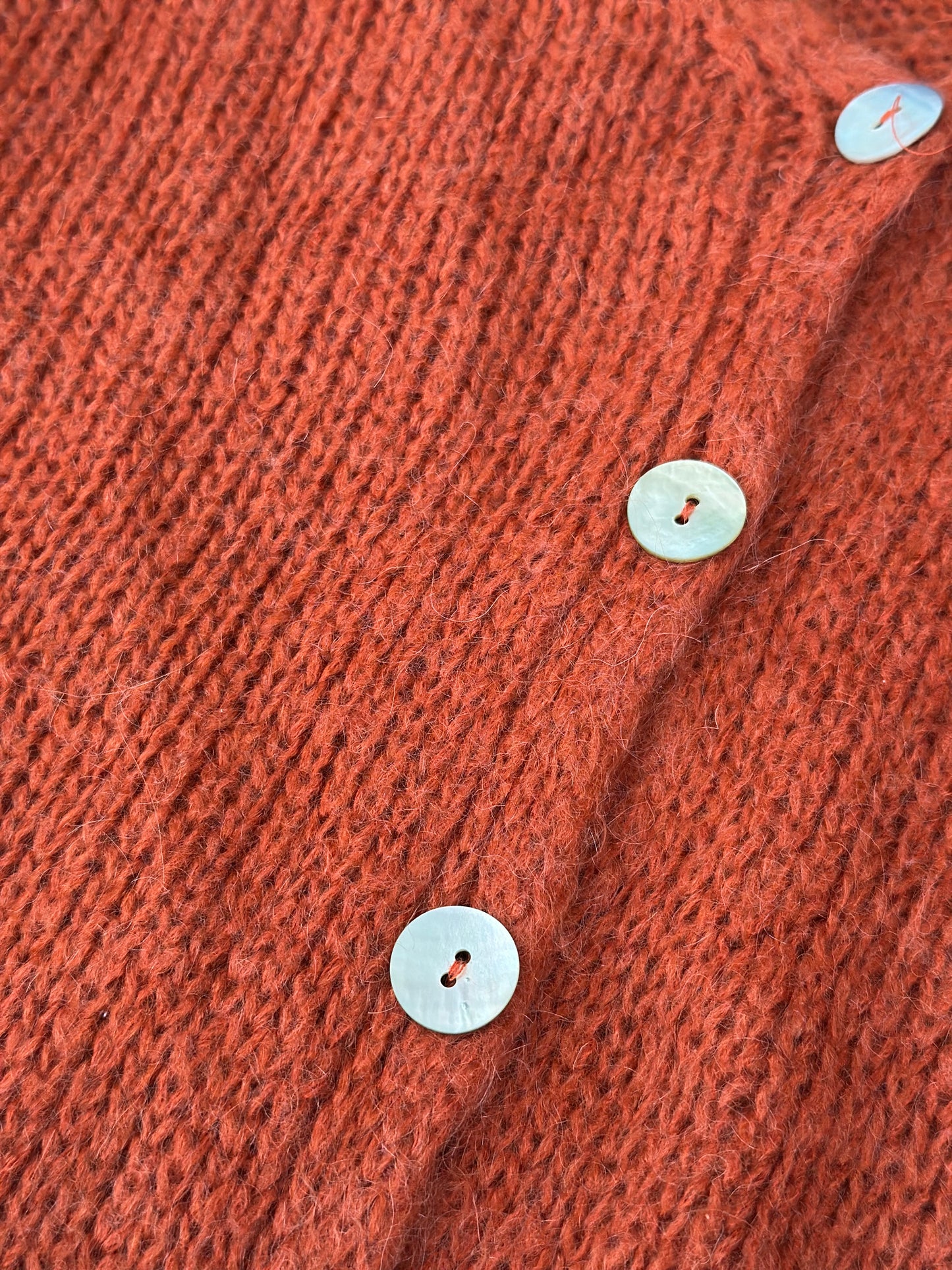 Gilet pull en mohair rouille réversible T.U