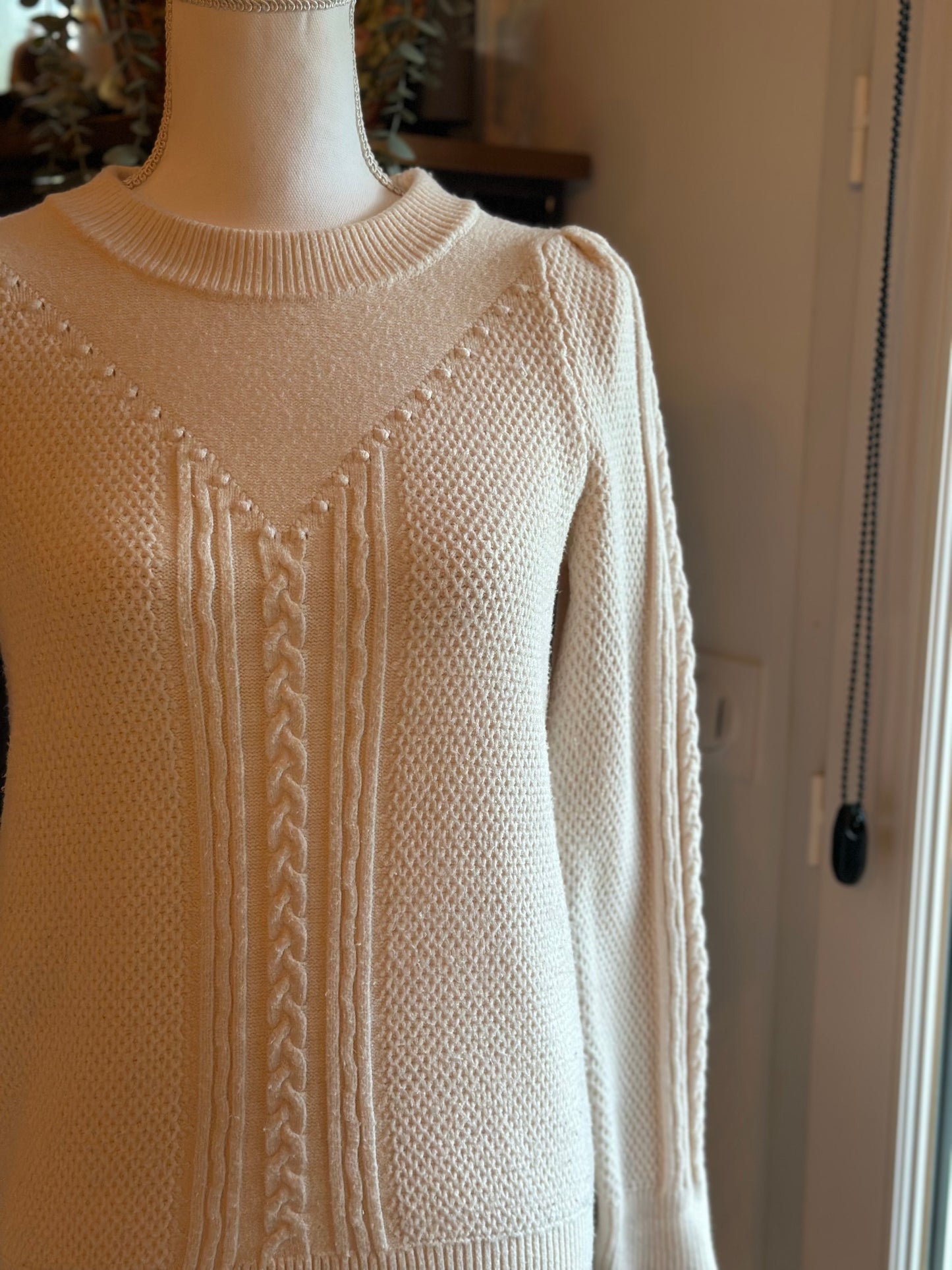 Pull torsadé ivoire T.36