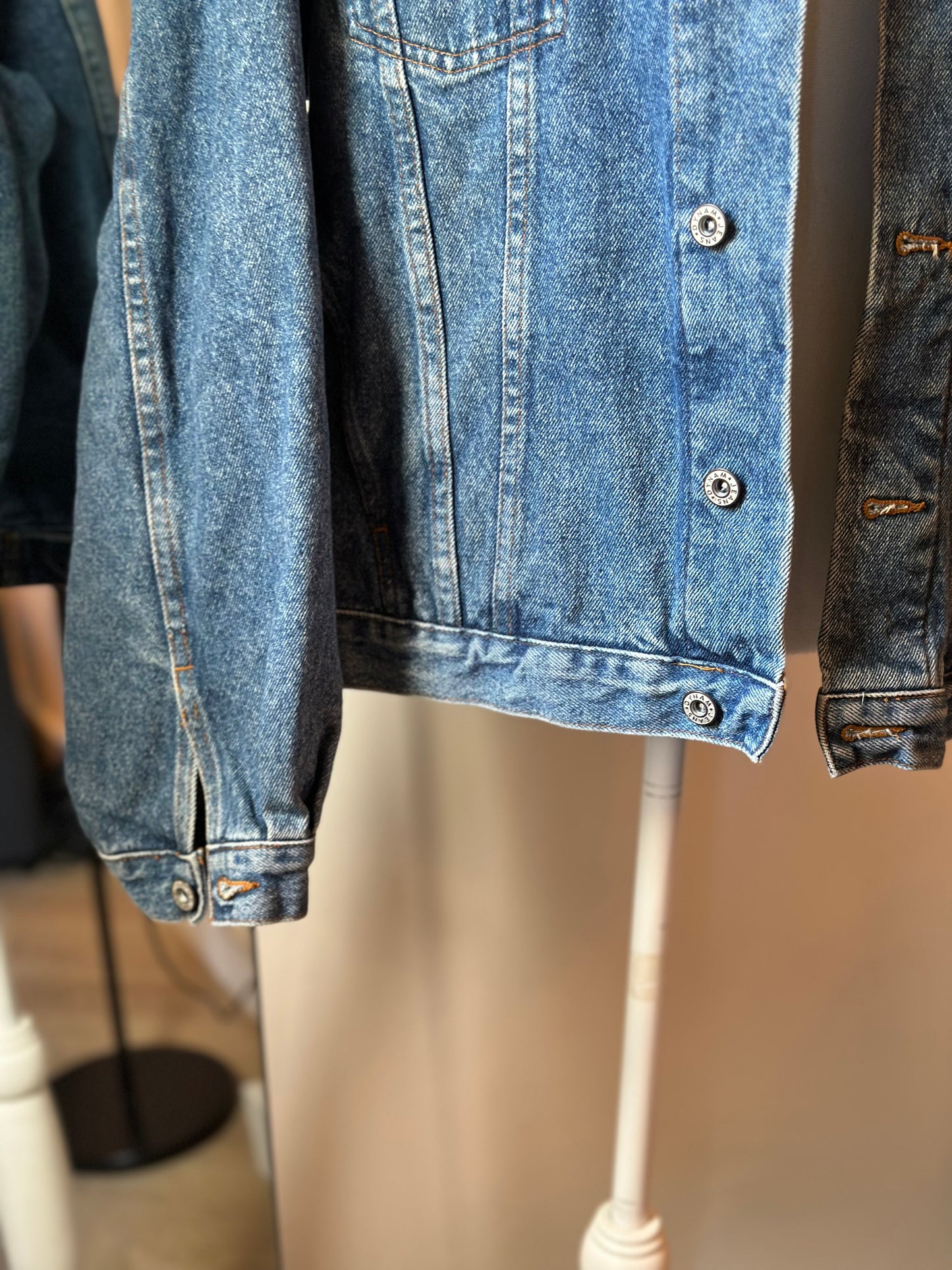 Veste en jean bleu denim vintage– T.U oversize