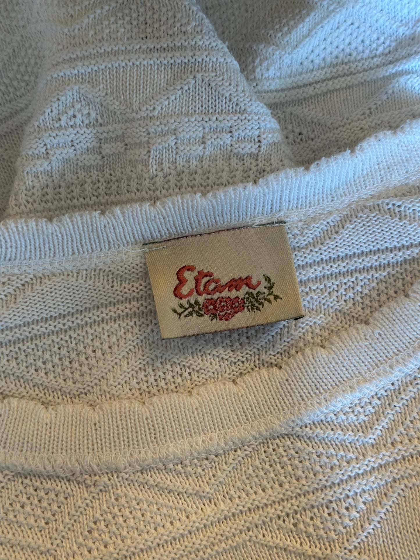 Pull ajouré blanc vintage 20s’ T.40