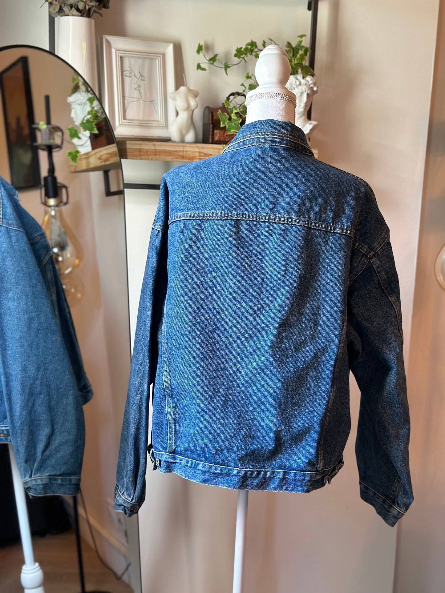Veste en jean bleu denim vintage– T.U oversize