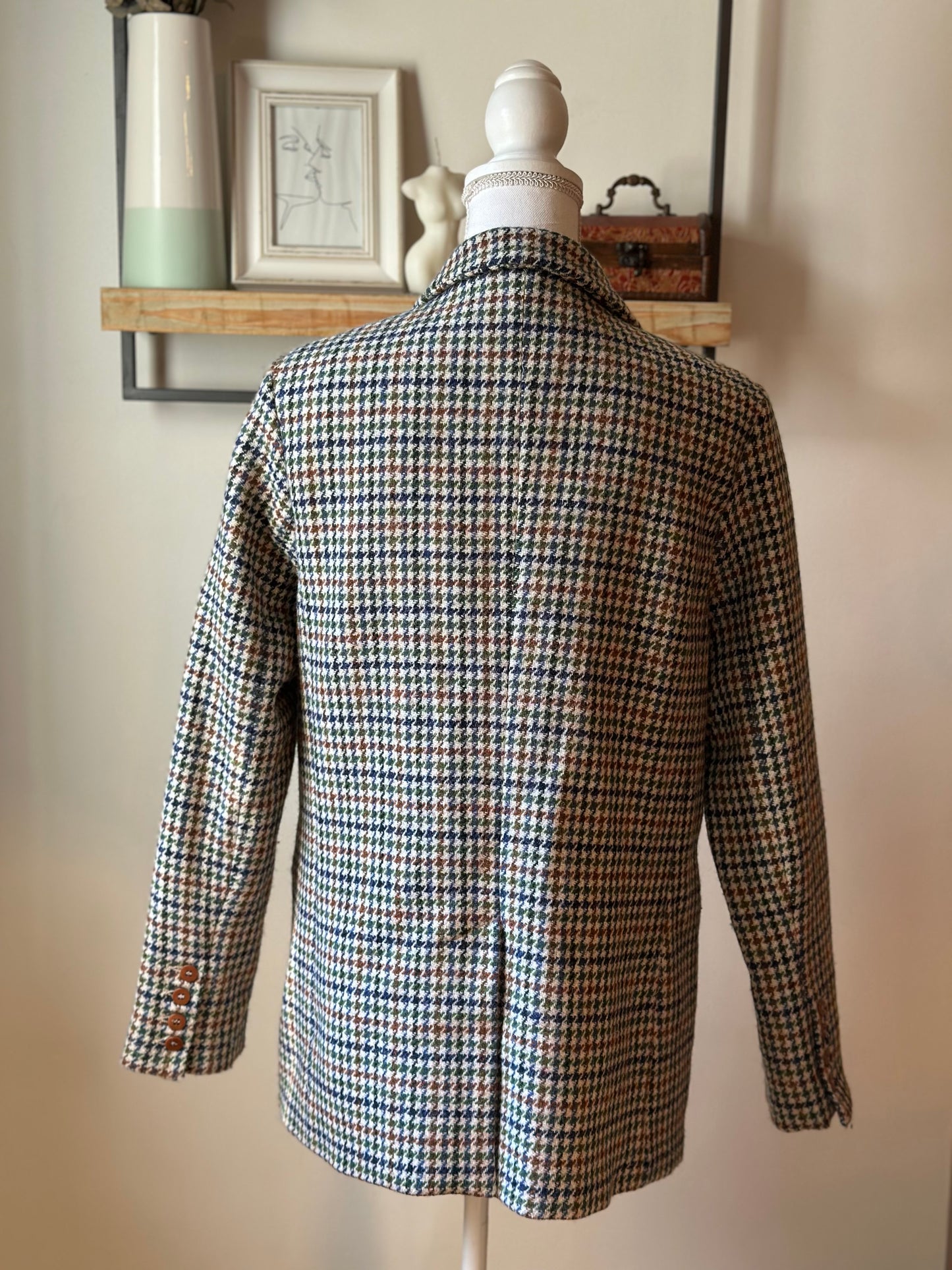Veste de blazer en laine Ralph en laine à motif pied-de-poule T.36