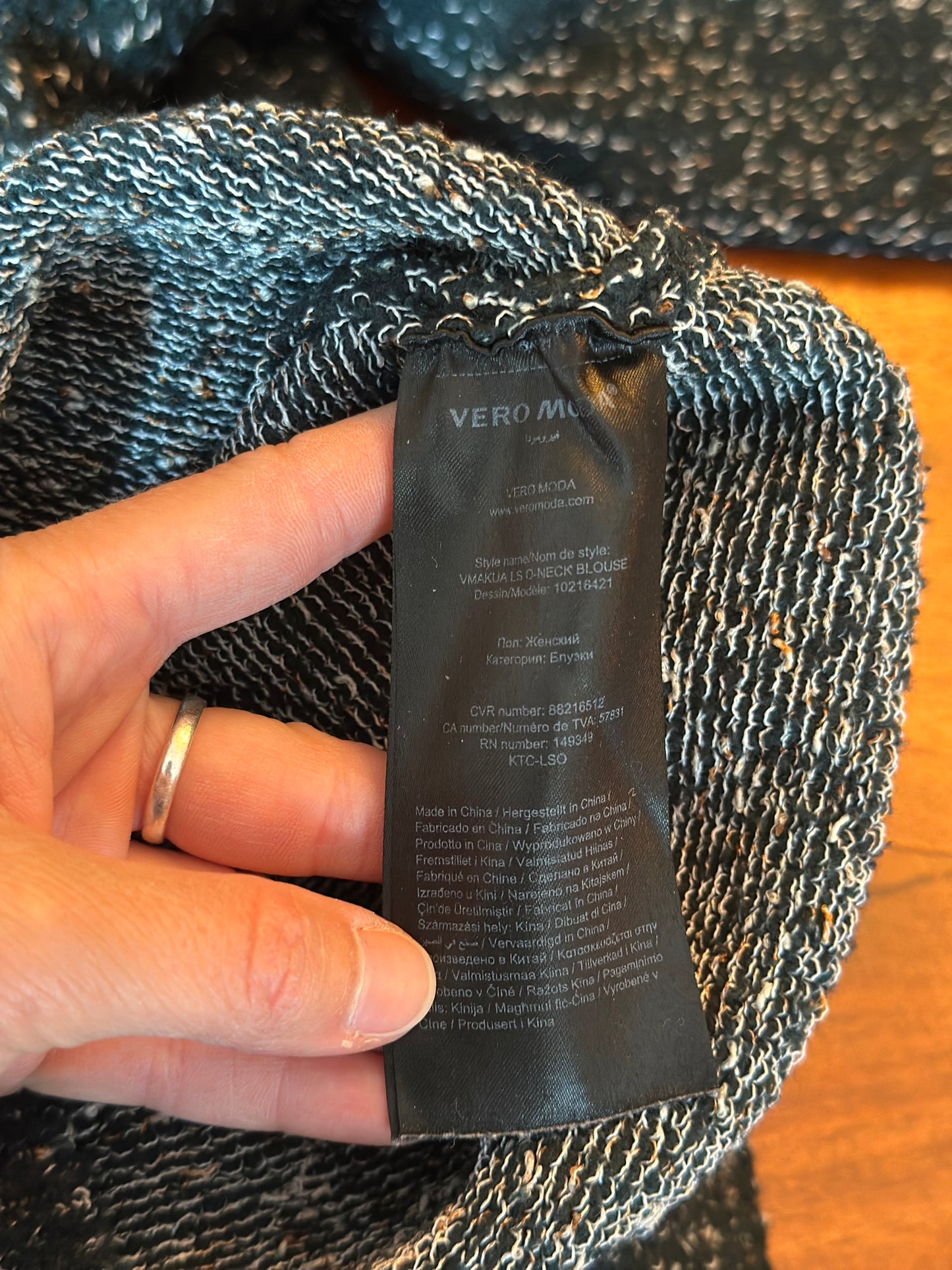 Pull vert sapin chiné à fils argentés Vero Moda – Taille XS