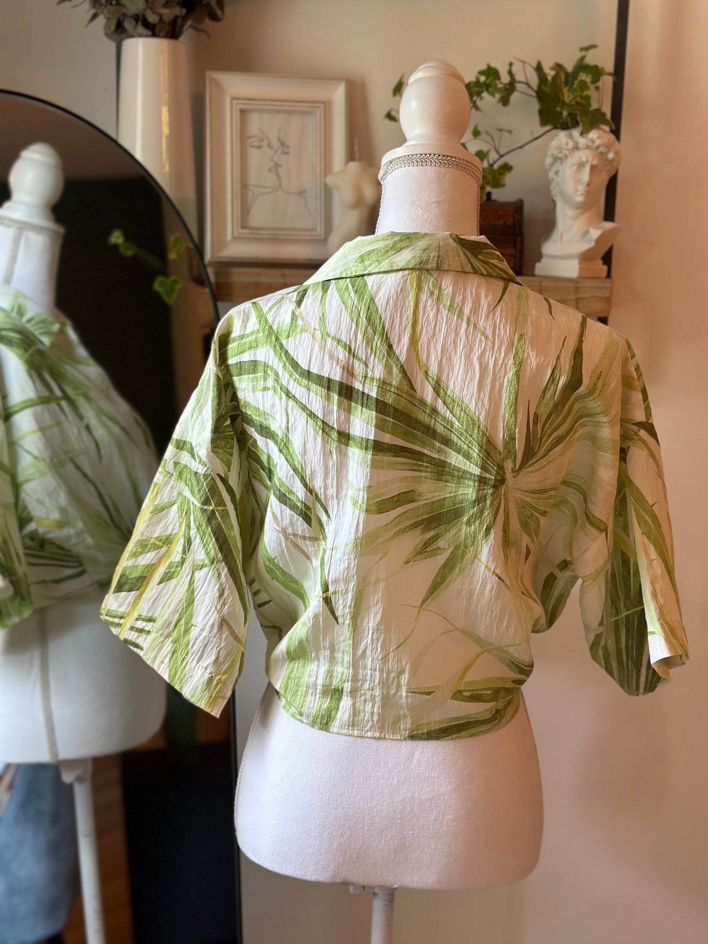 Blouse à nouer tropicale T.36