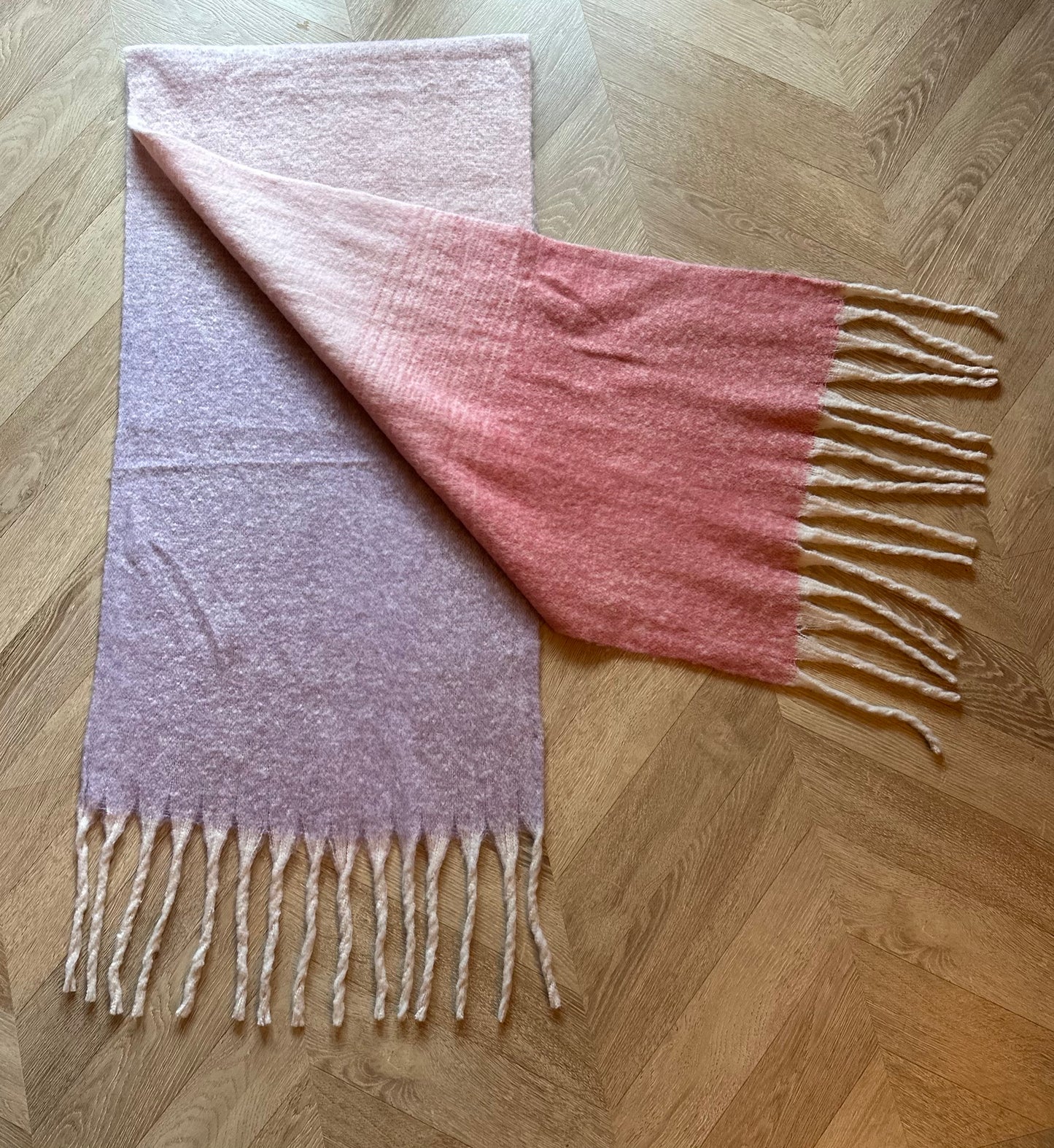 Écharpe dégradé rose et violet