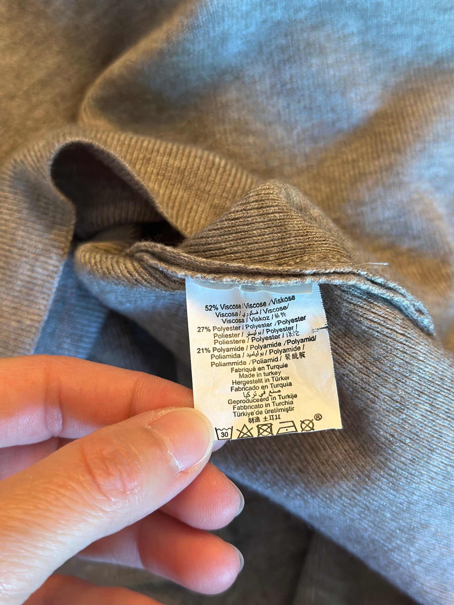 Robe grise zippée T.40