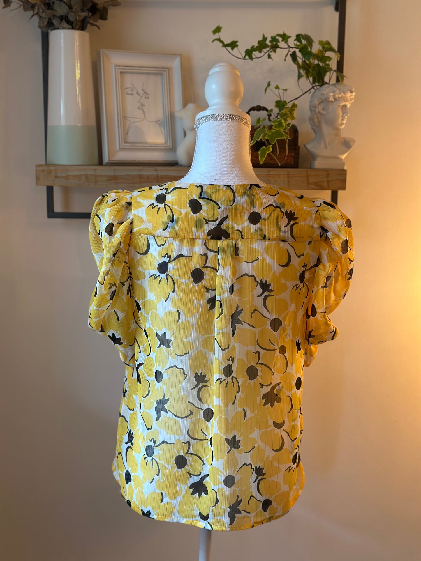Blouse légère fleurie jaune Morgan – T.34/36