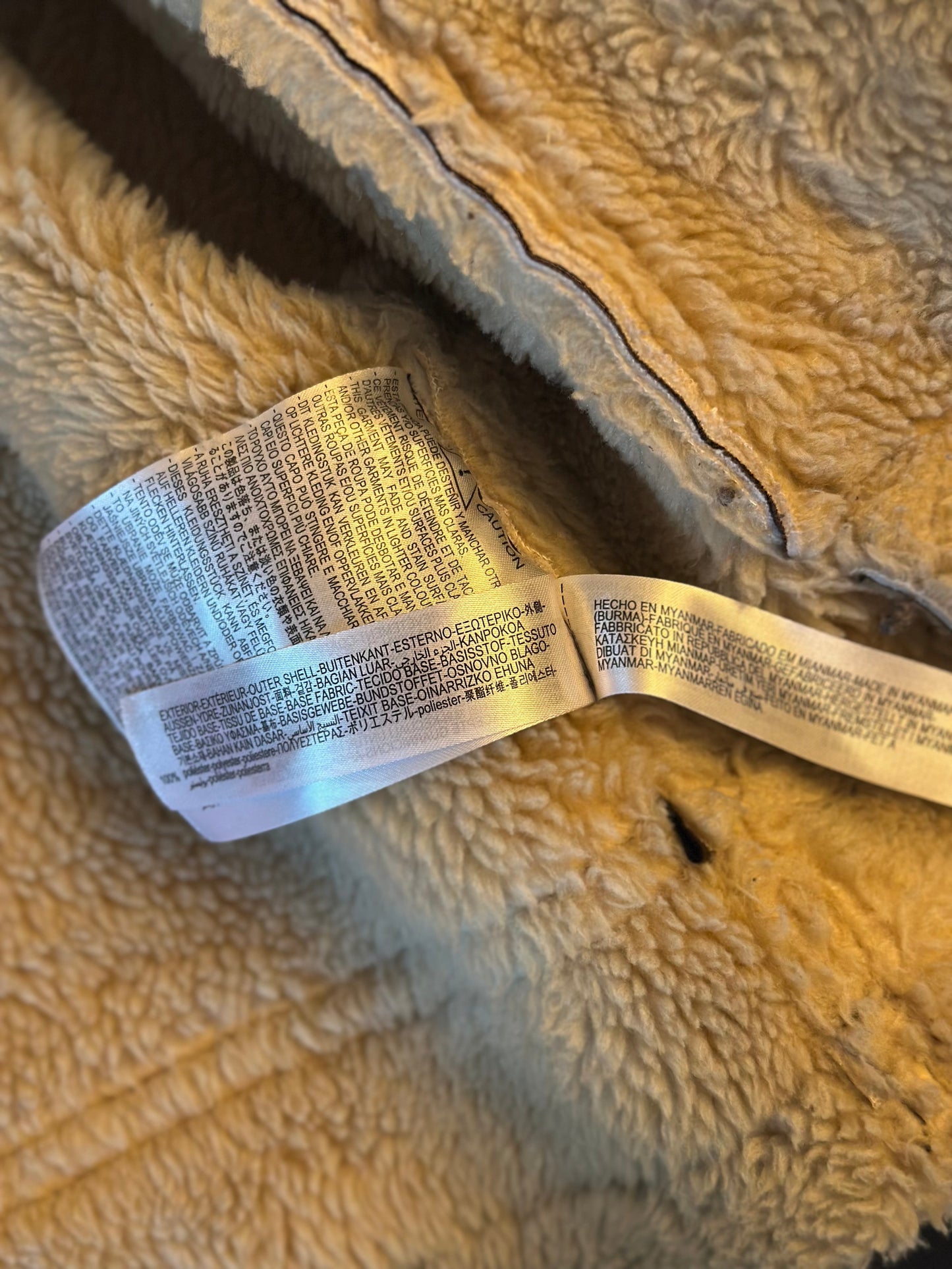 Blouson aviateur marron doublé effet mouton T.38