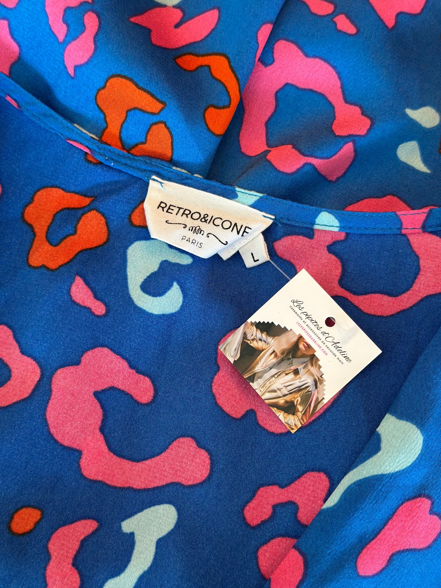 Robe portefeuille imprimé léopard coloré T.40
