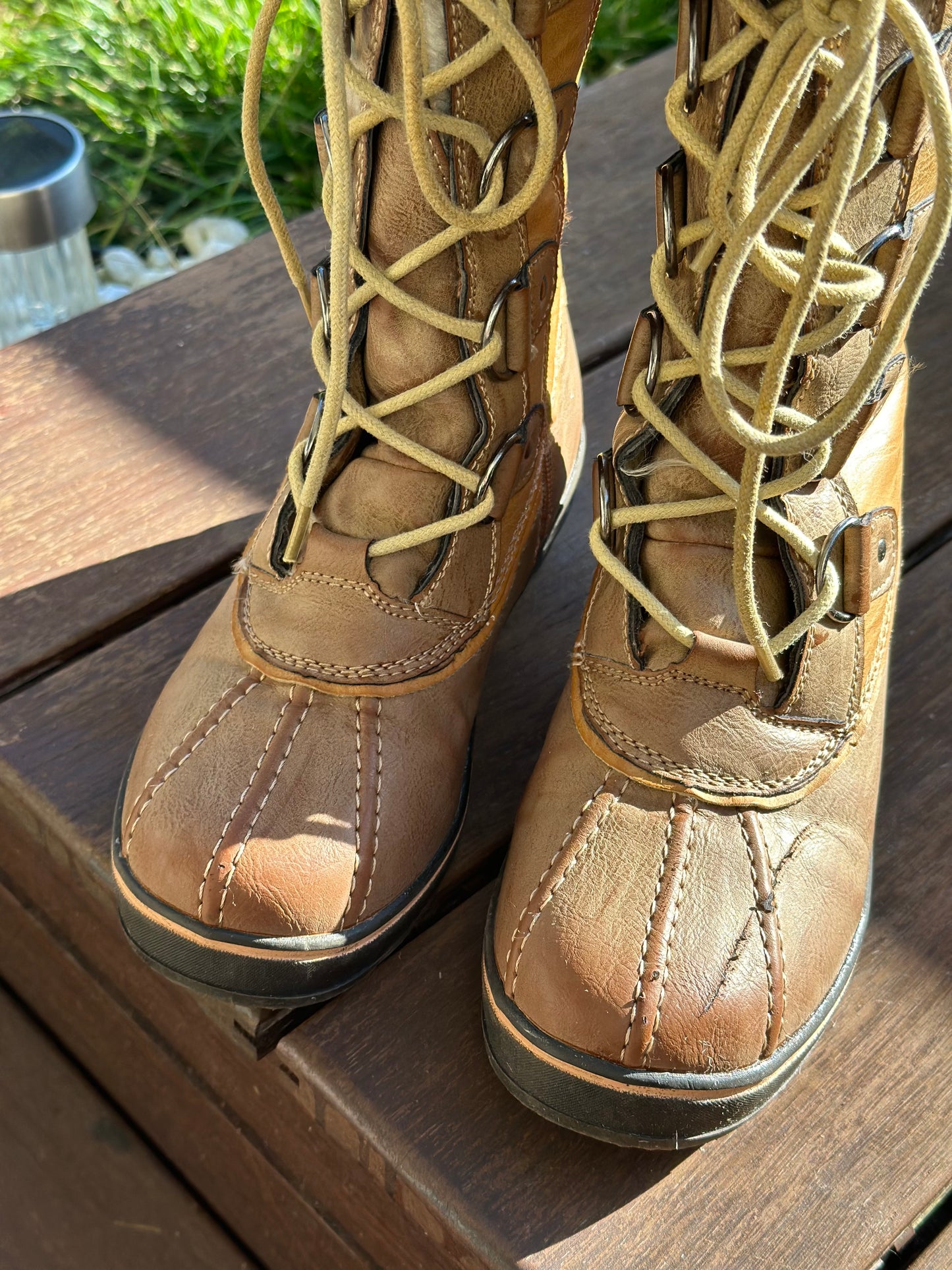 Bottes de neige fourrées, modèle Beverly, couleur brun, T.36