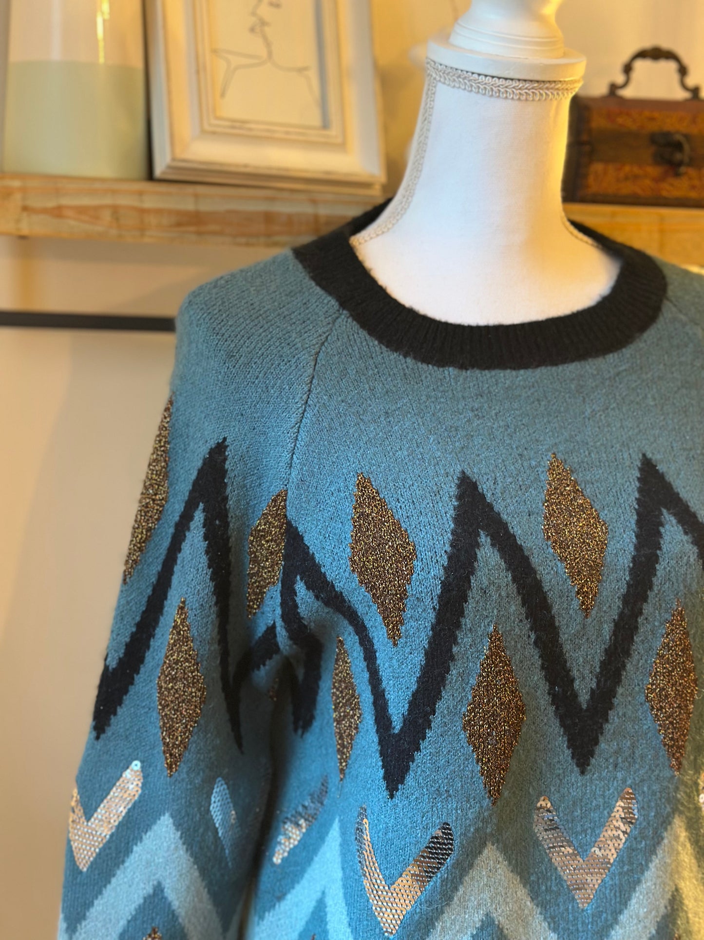 Pull à motifs géométriques T.34