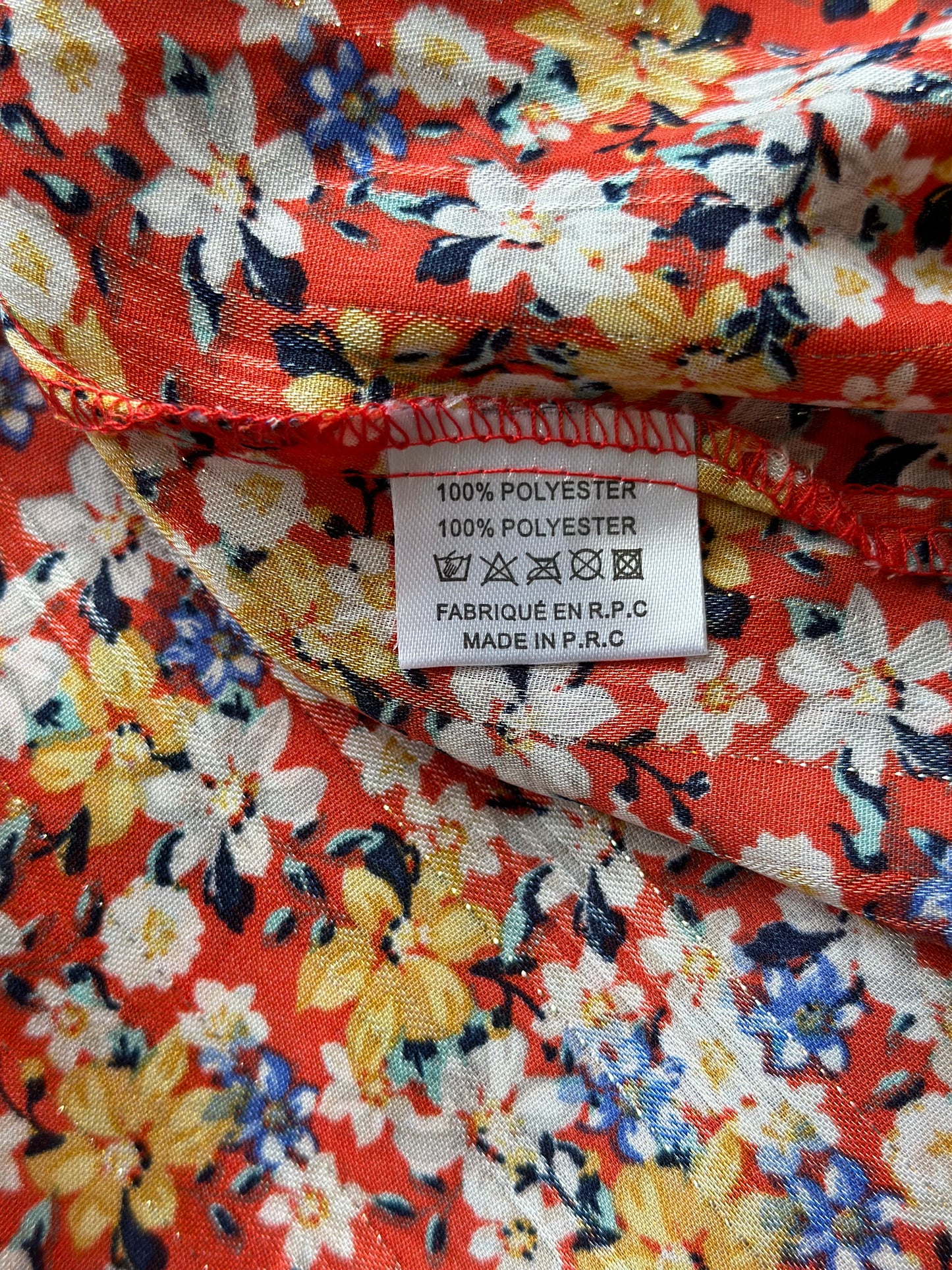 Blouse d'été à coupe fluide motifs fleuris colorés, T.36/38