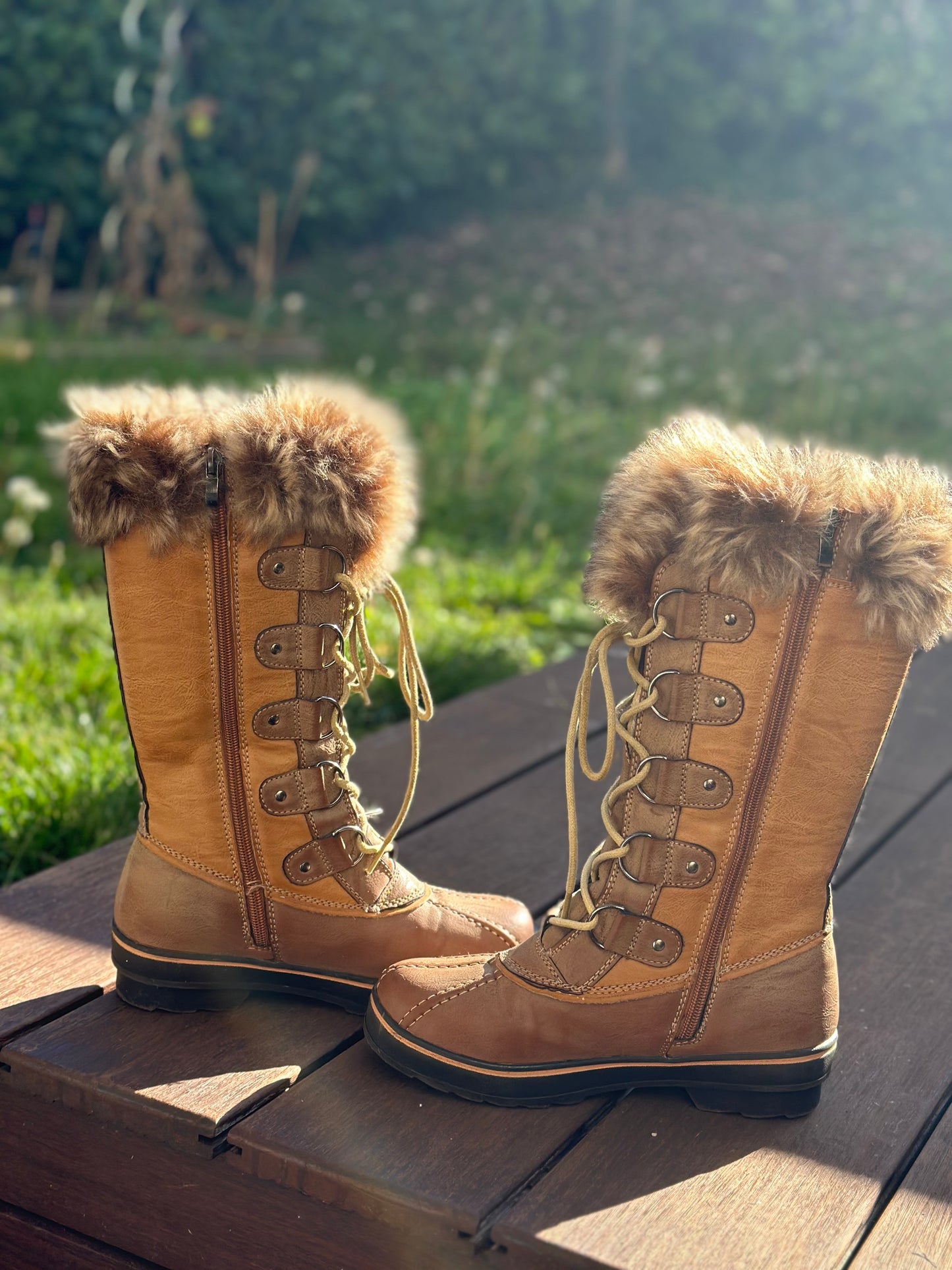 Bottes de neige fourrées, modèle Beverly, couleur brun, T.36