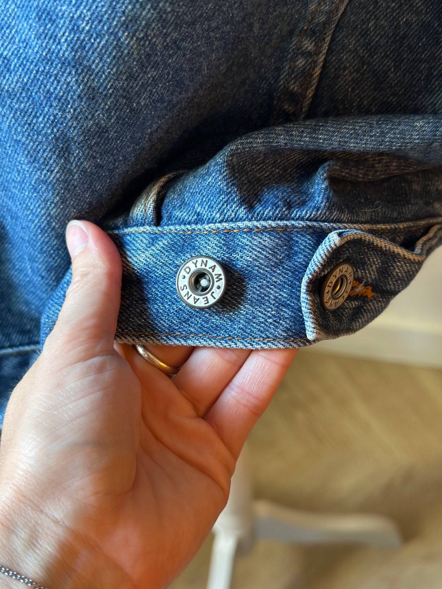 Veste en jean bleu denim vintage– T.U oversize