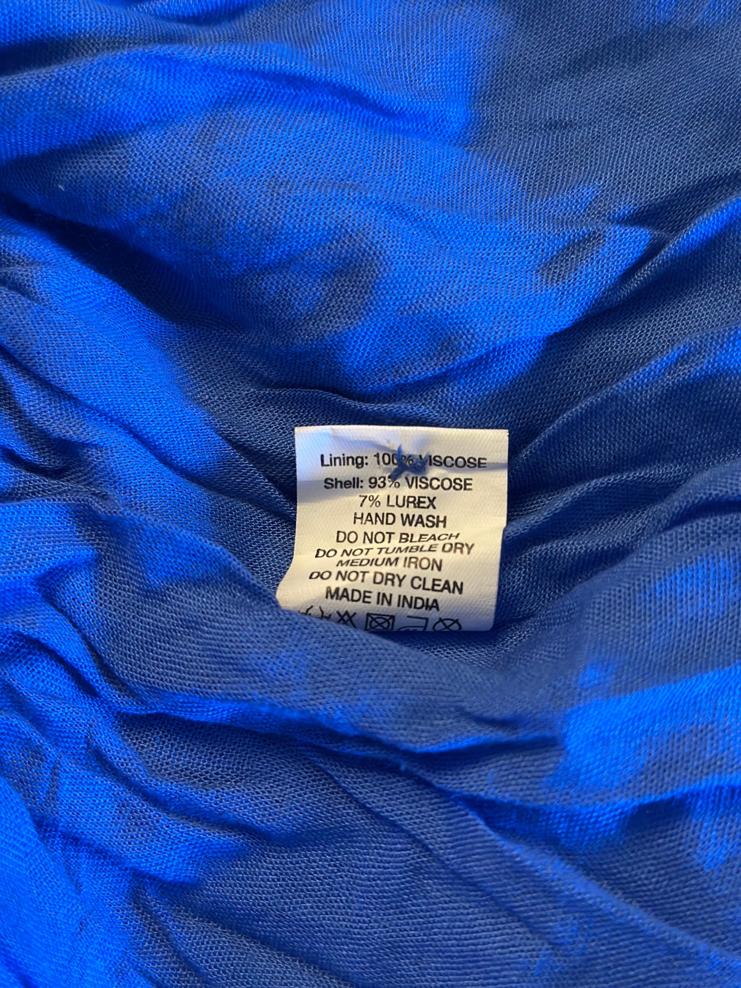 Robe d’été Goa dos ouvert à fleurs bleu blanc T.36